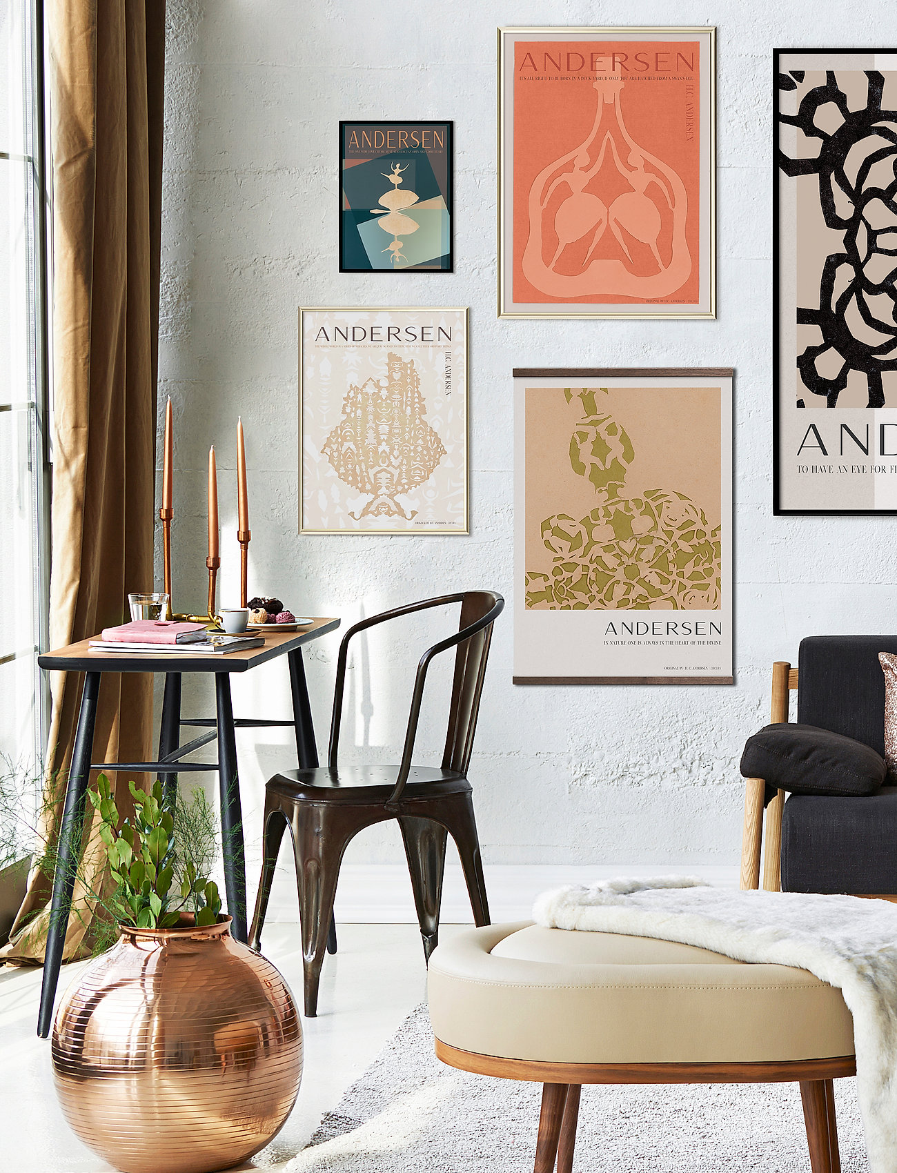 ChiCura H.c. Andersen No Limit Peach, 100X140 cm, Posters, Orange - Graphical Patterns, Homeware