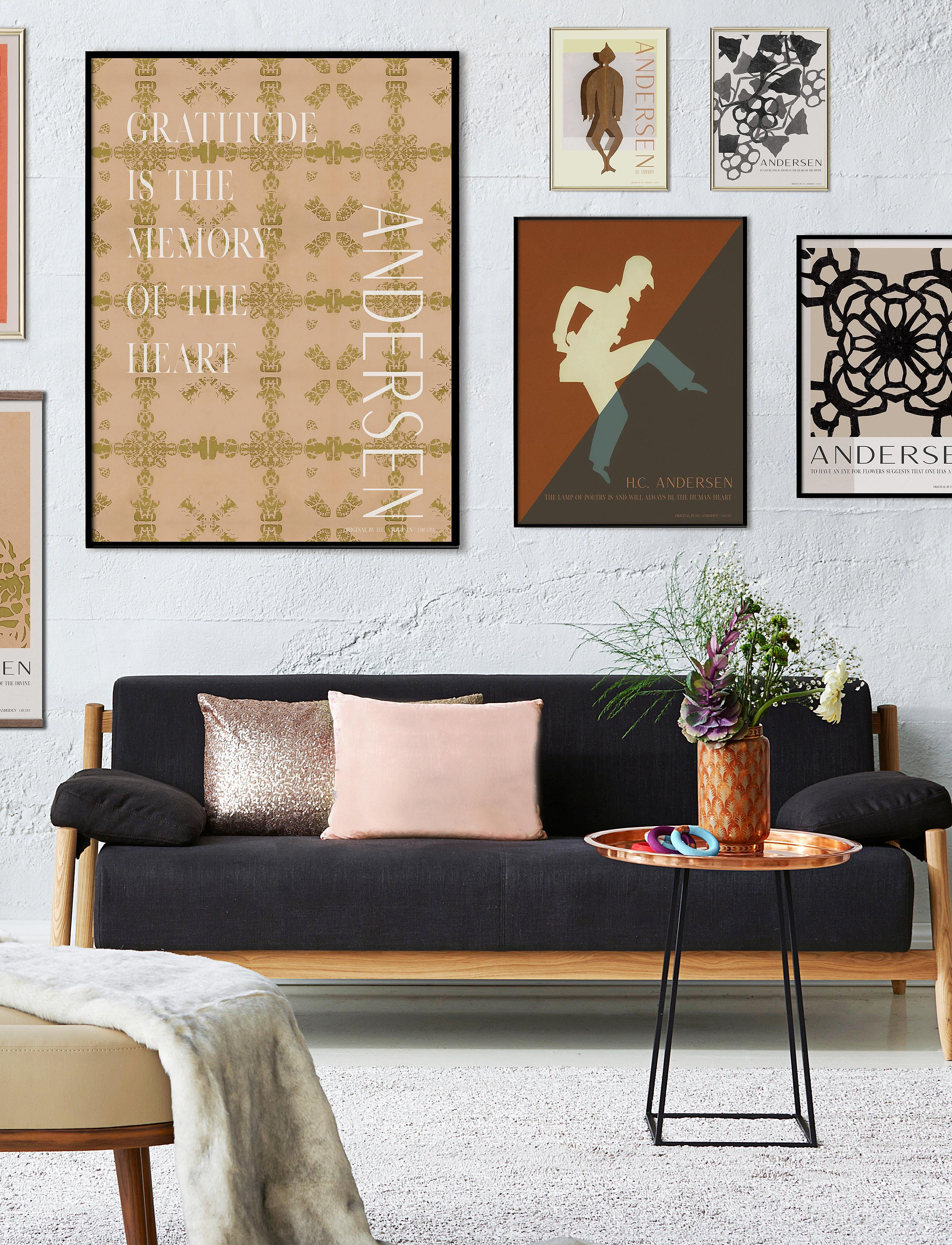 ChiCura H.c. Andersen Gratitude, 100X140 cm, Posters, Mehrfarbig/gemustert - Graphical Patterns, Homeware