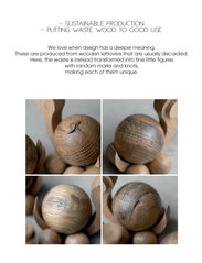 ChiCura - Spinning Turtle - Medium - wooden figures - oak - 3