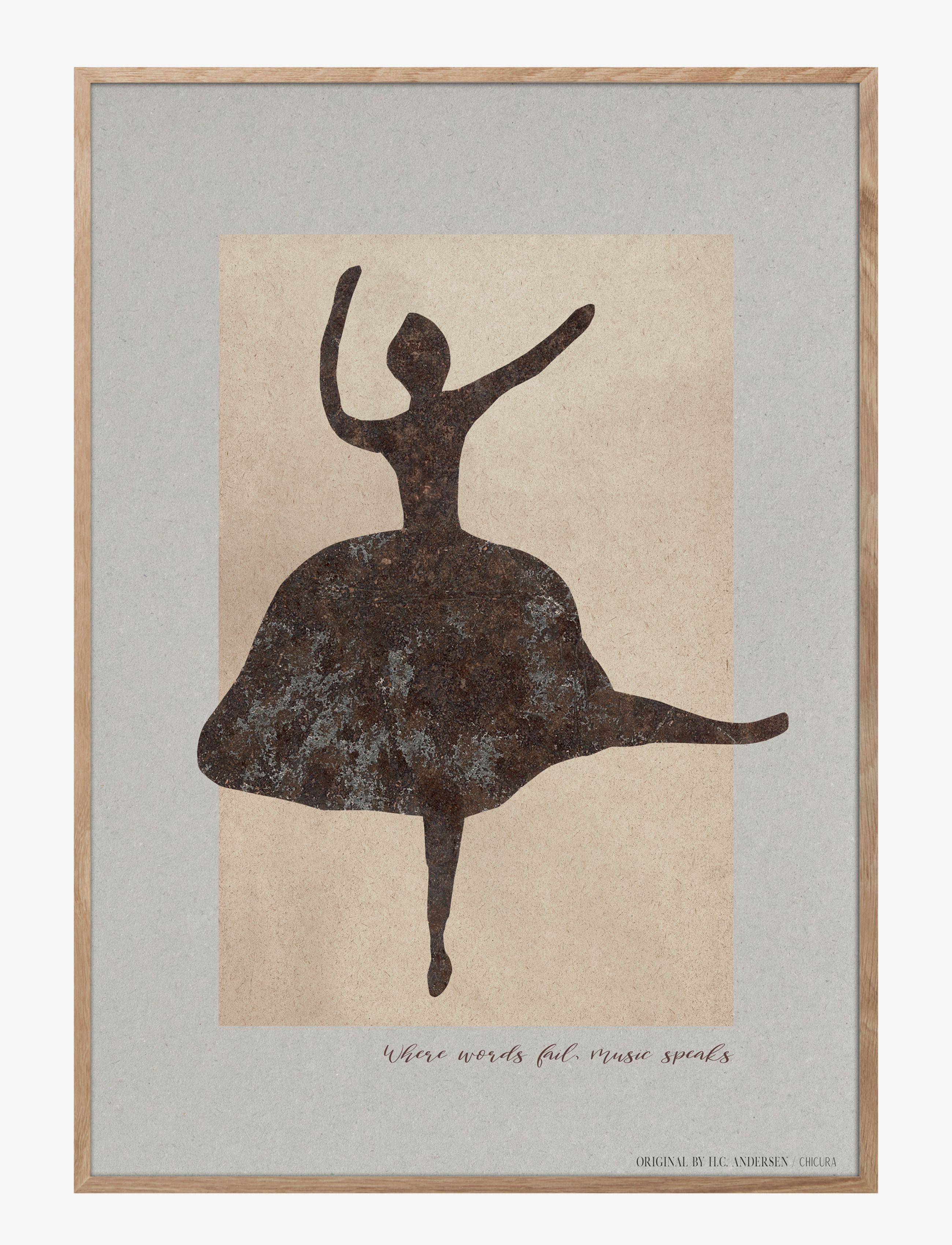 ChiCura H.C. Andersen - Dancer - Poster & Rahmen - 1. ENGLISH POSTER QUOTES / beige