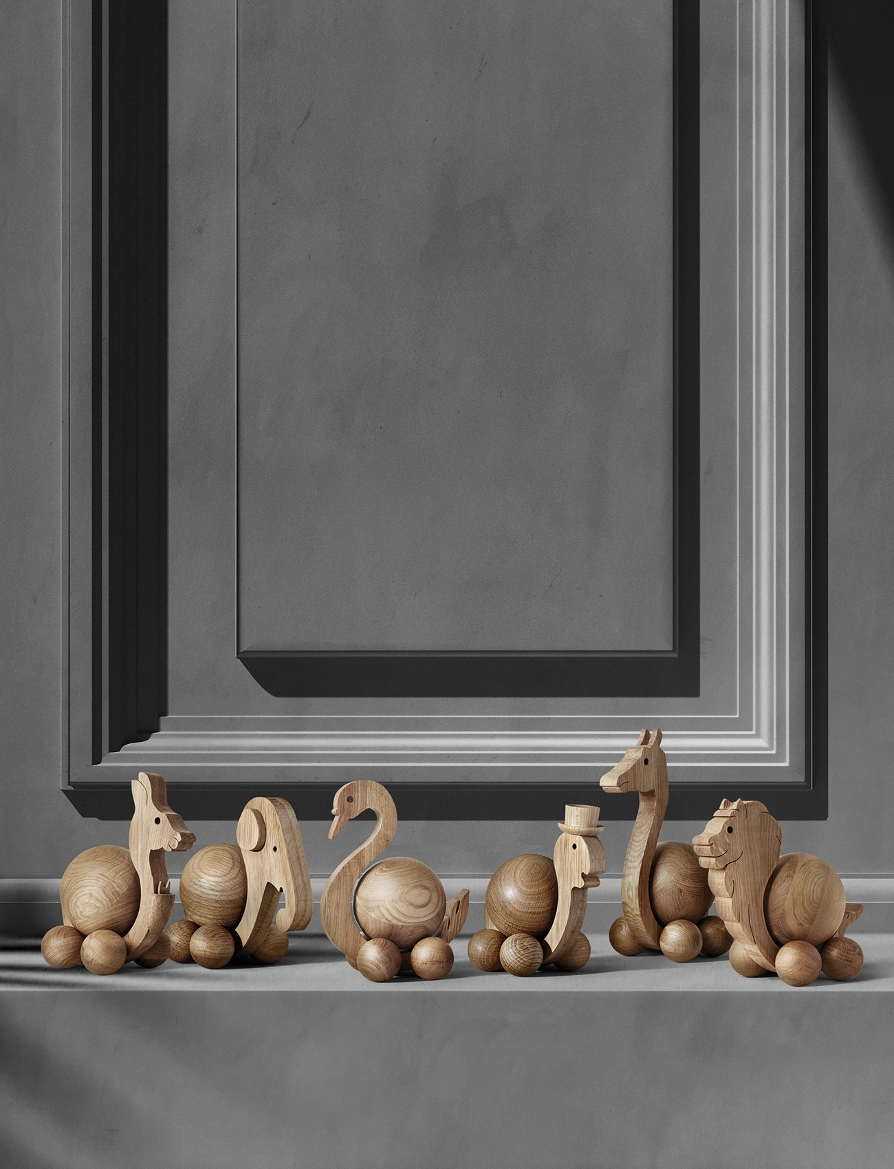 ChiCura - Spinning Kangaroo - Medium - træfigurer - oak - 2