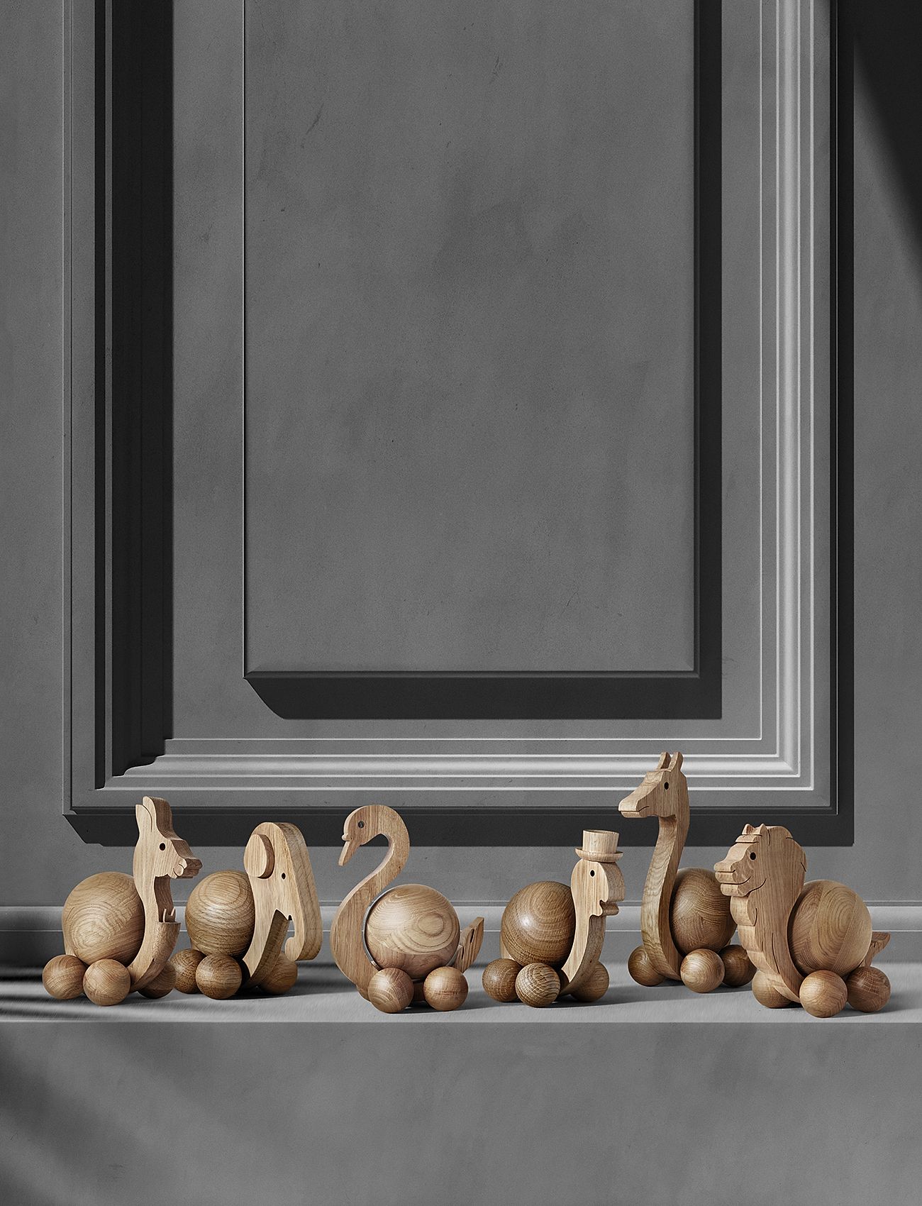 ChiCura - Spinning Kangaroo - Small - træfigurer - oak - 1