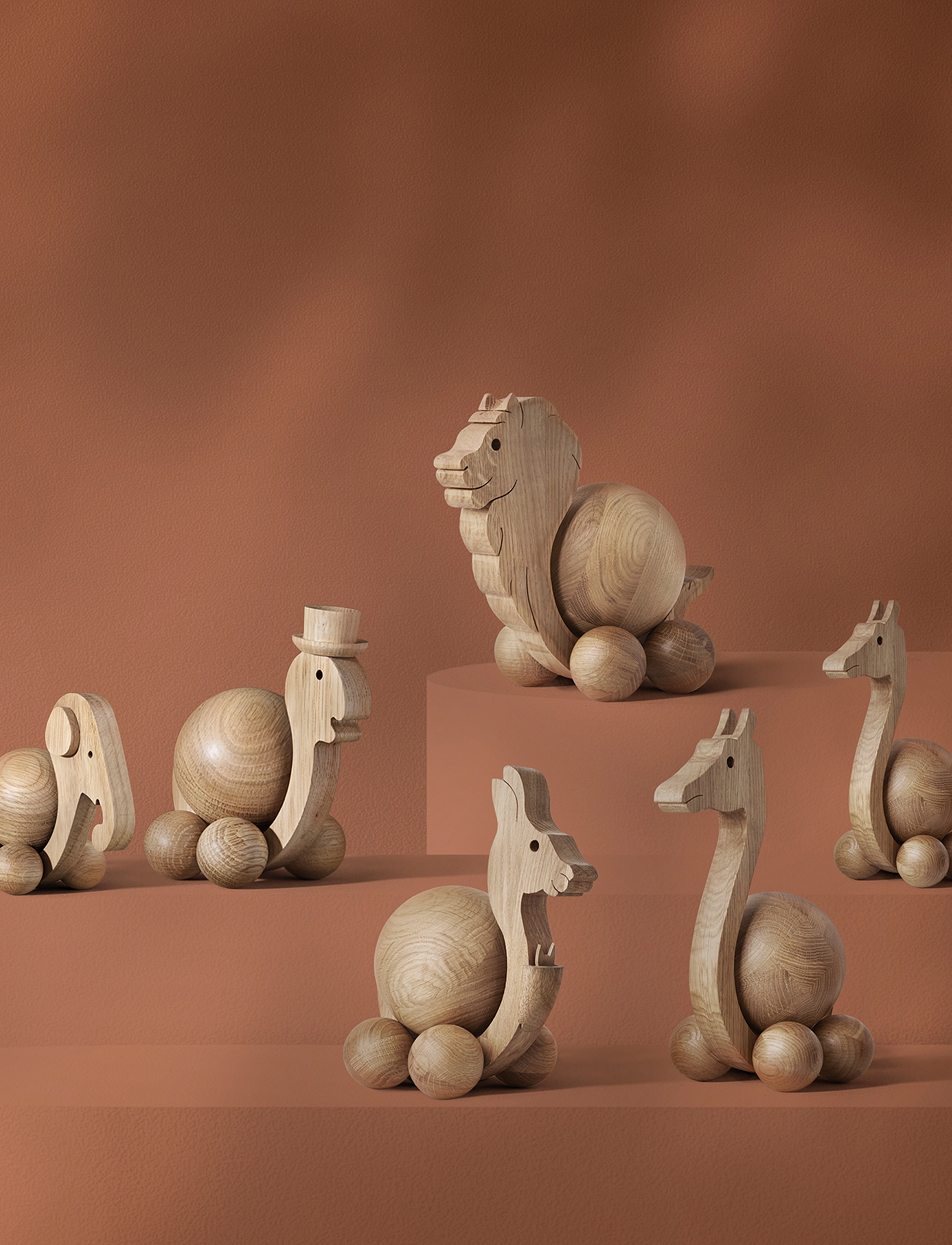 ChiCura - Spinning Giraffe - Small - oak - 5