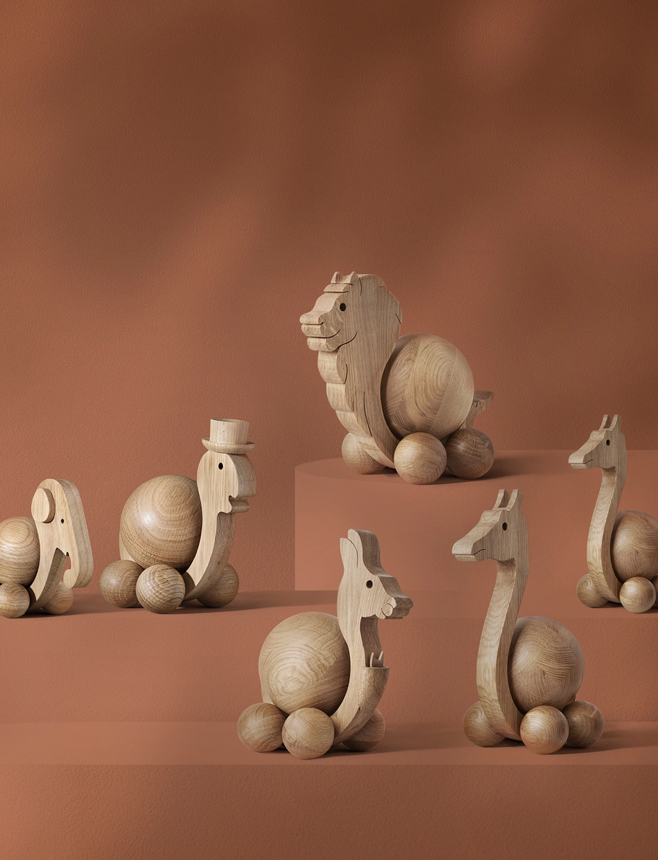 ChiCura - Spinning Giraffe - Small - oak - 3