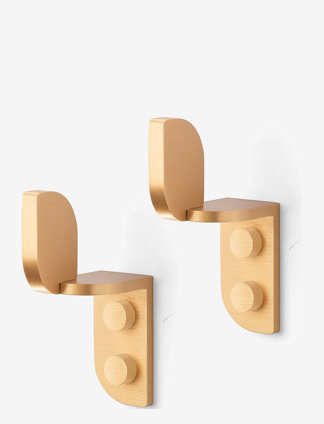 ChiCura - Tabula Wall Hooks Brass (2 pcs.) - konksud - brass - 1