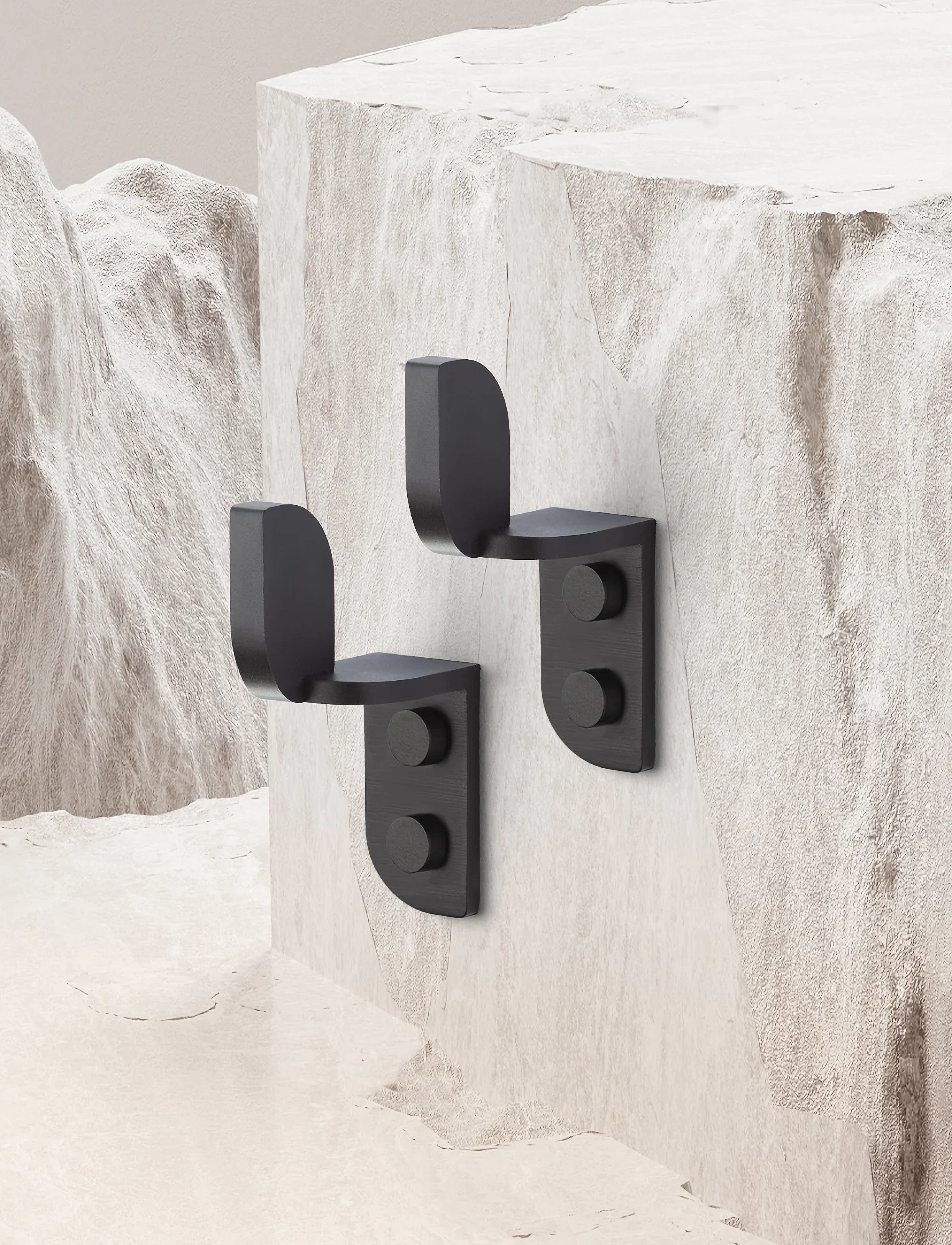 ChiCura Tabula Wall Hooks Black (2 Pcs.), One Size, & Knobs, Schwarz - Hooks, Homeware