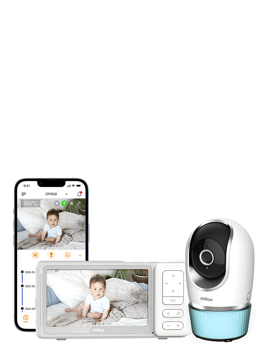 Chillax - Candle 5" Connected Video Baby Monitor - babyalarmer - white - 1