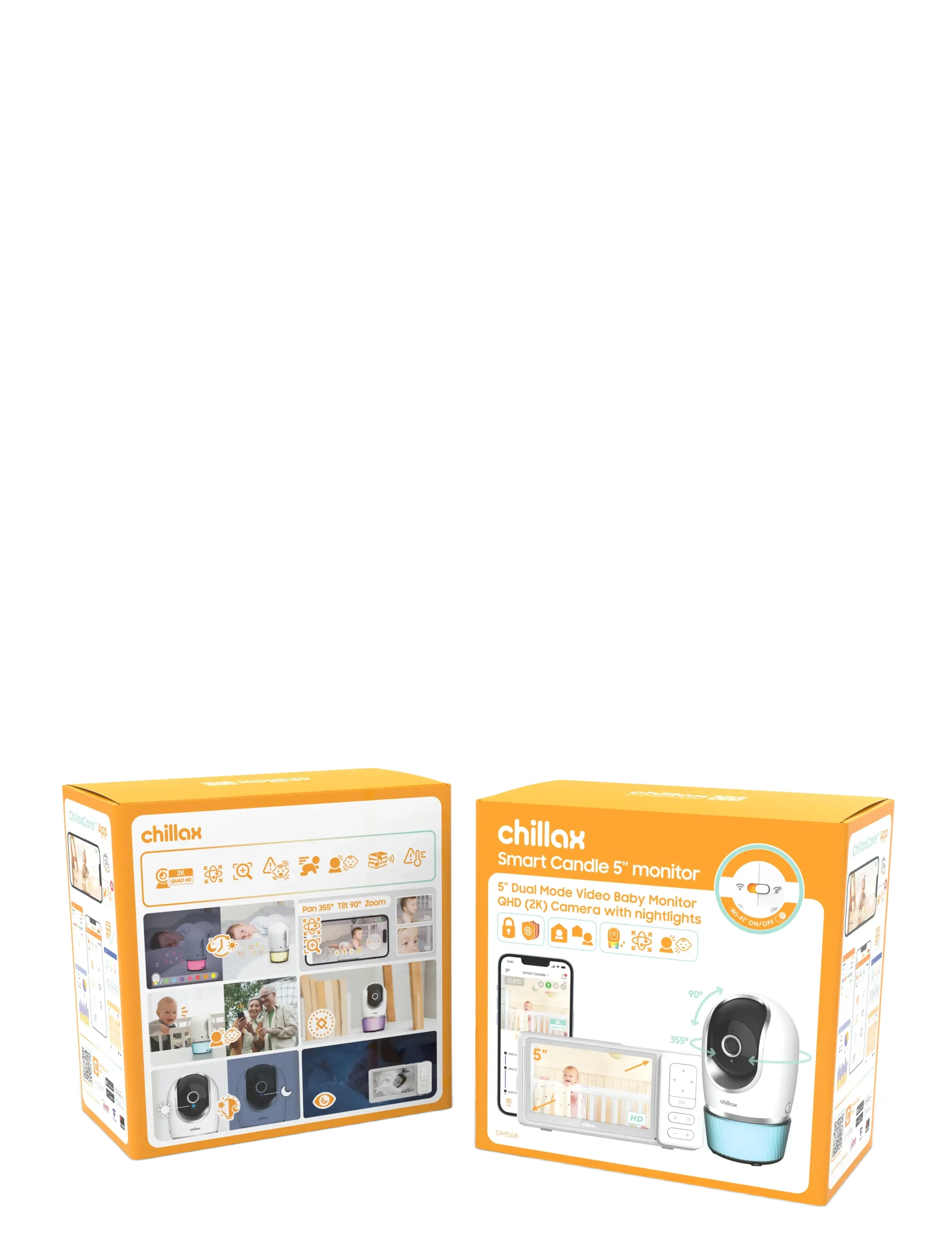 Chillax - Candle 5" Connected Video Baby Monitor - babyalarmer - white - 3