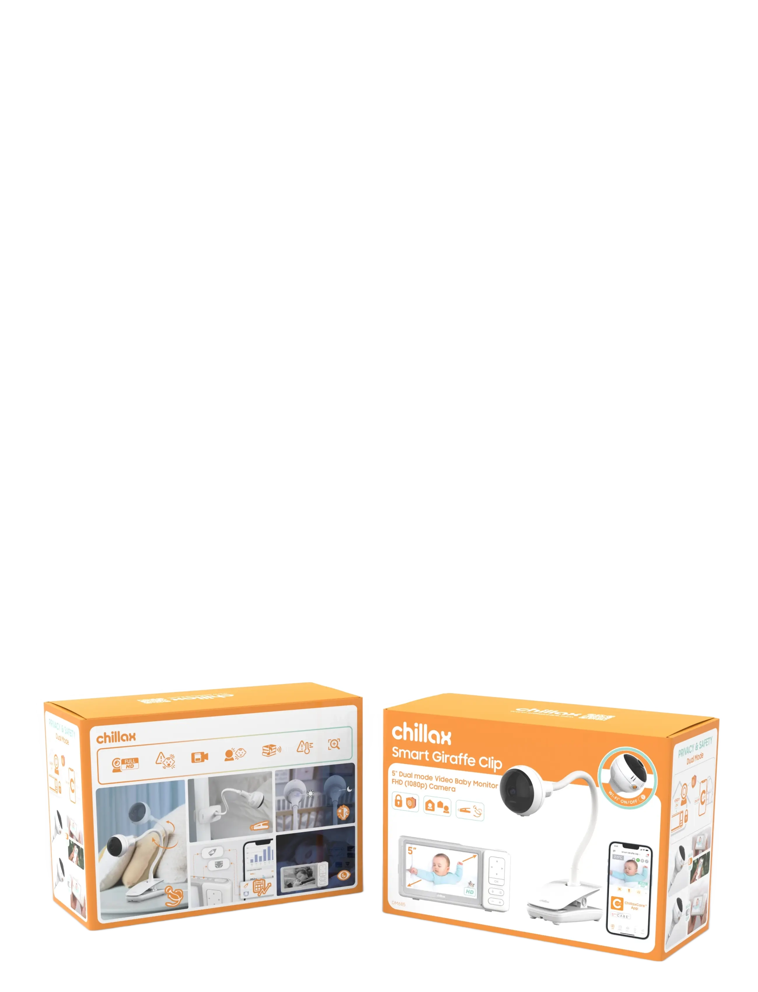 Chillax - Giraffe Clip 5" Connected Video Baby Monitor - babyalarmer - white - 2