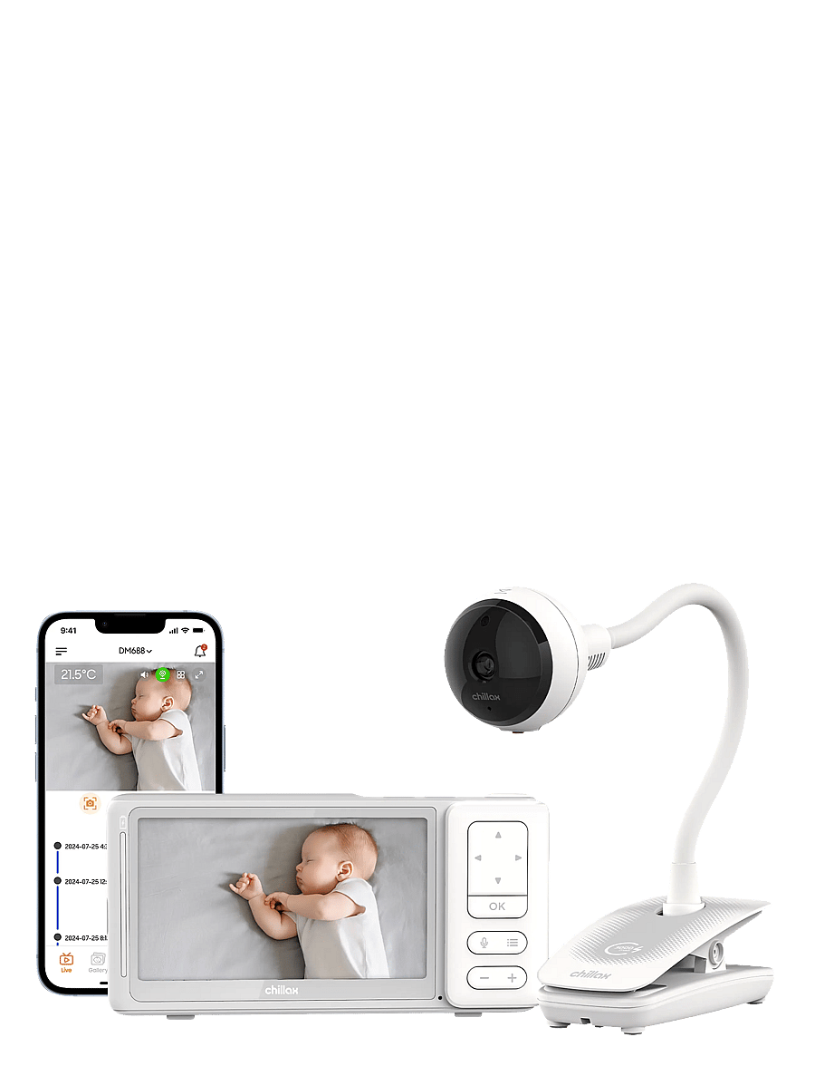 Chillax - Giraffe Portable Clip 5" Connected Video Baby Monitor - babyalarmer - white - 1