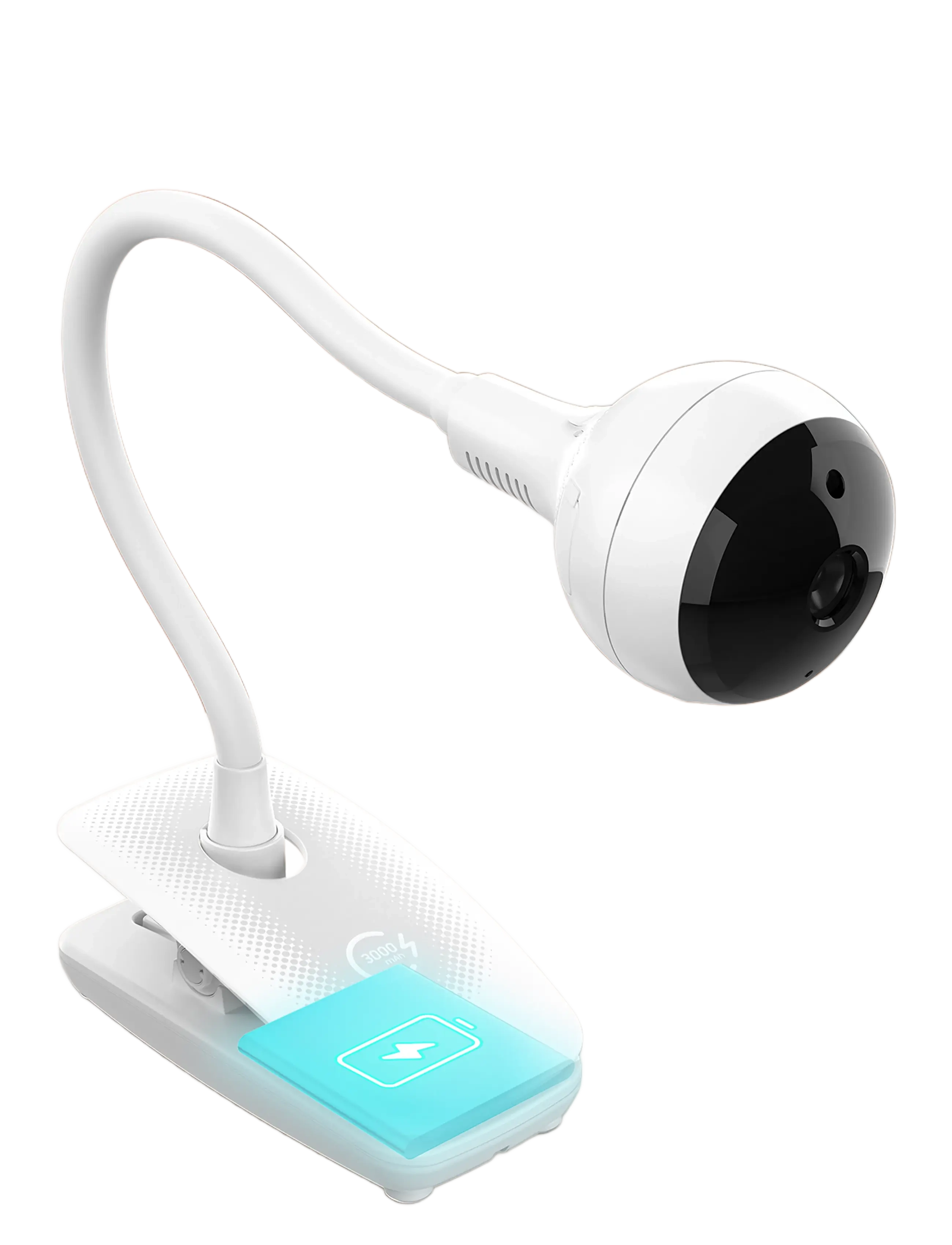 Chillax - Giraffe Portable Clip 5" Connected Video Baby Monitor - babyalarmer - white - 2