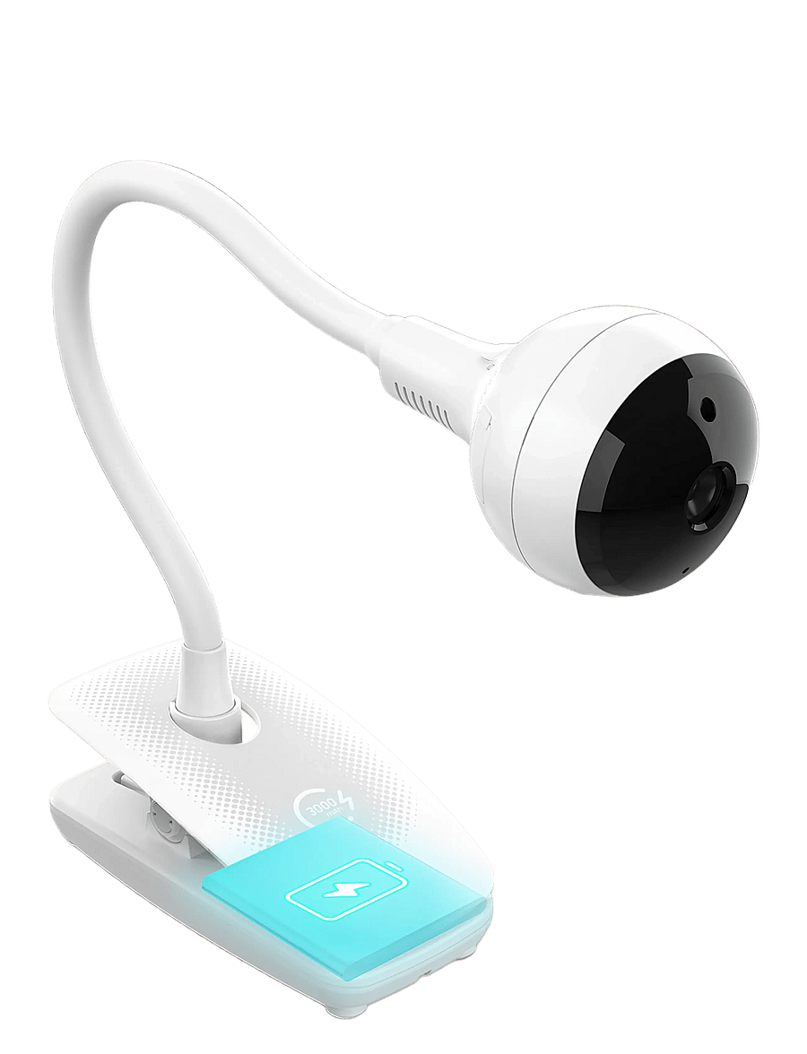 Chillax - Giraffe Portable Clip 5" Connected Video Baby Monitor - babyalarmer - white - 2