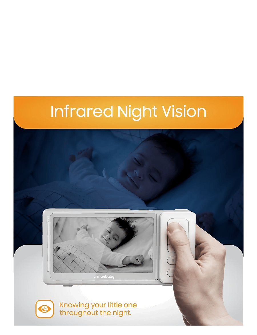 Chillax - Giraffe Portable Clip 5" Connected Video Baby Monitor - babyalarmer - white - 3