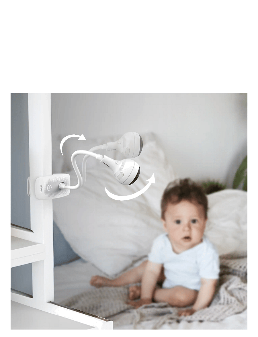 Chillax - Giraffe Portable Clip 5" Connected Video Baby Monitor - babyalarmer - white - 4