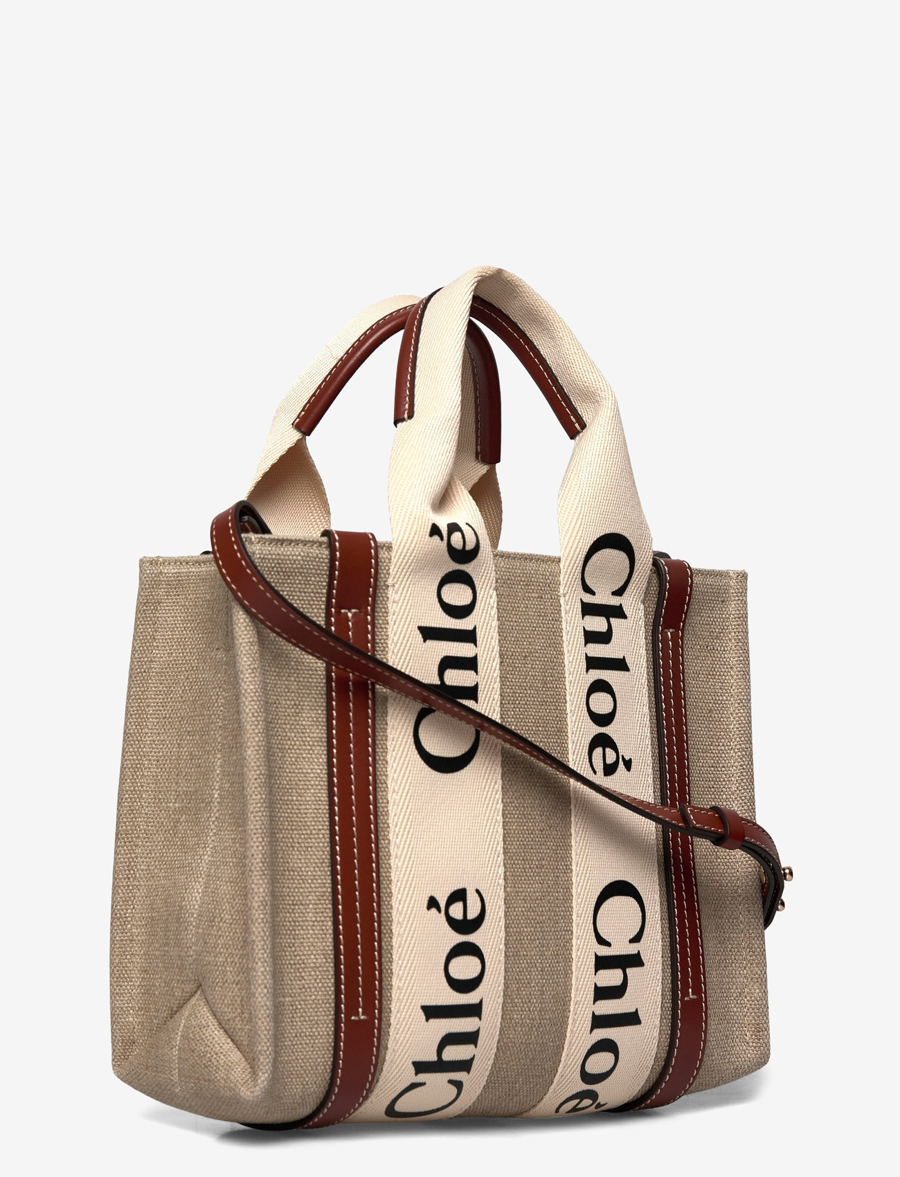 Chloé - Woody Tote Bag - tote bags - beige - 2