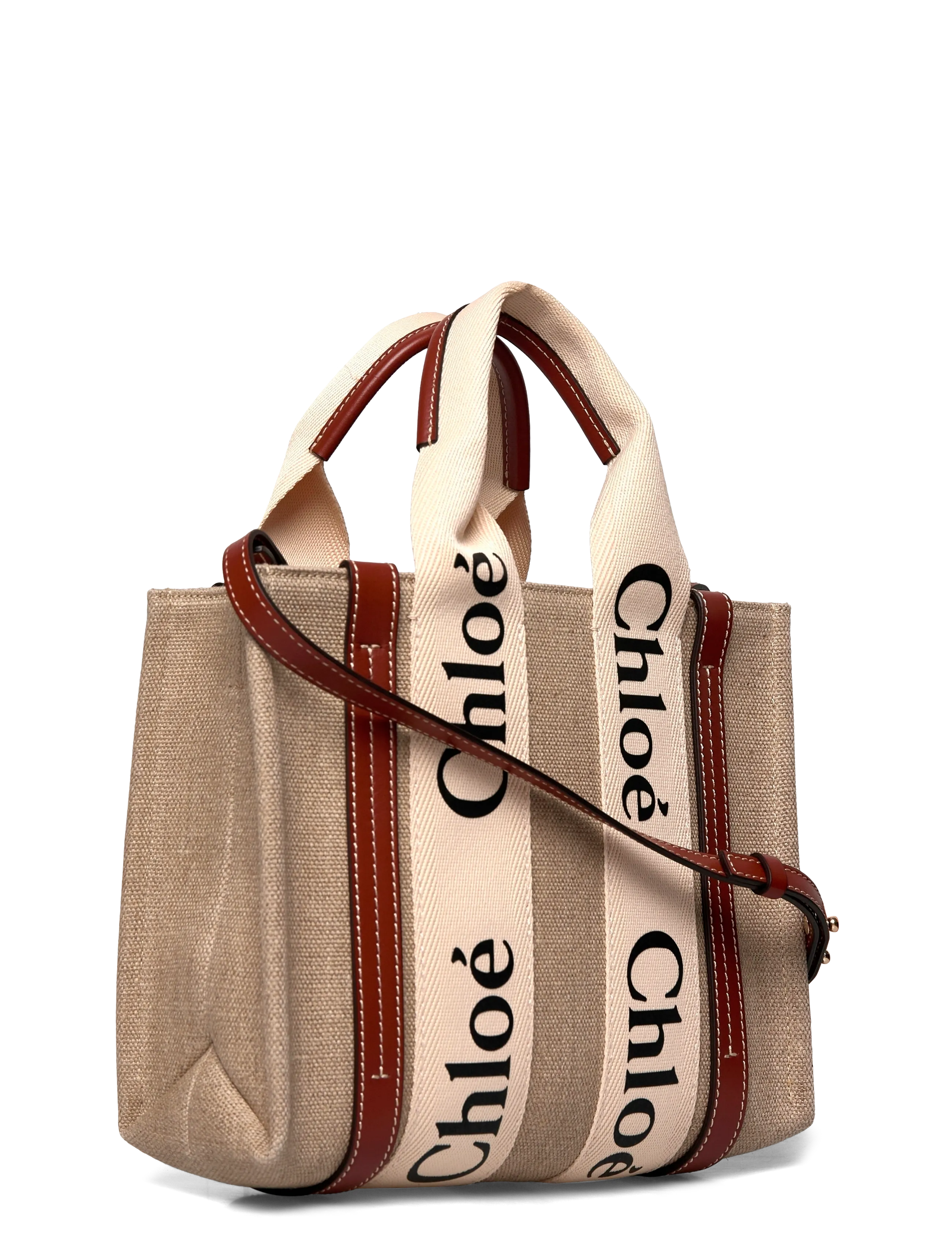 Chloé - Woody Tote Bag - tote bags - beige - 2