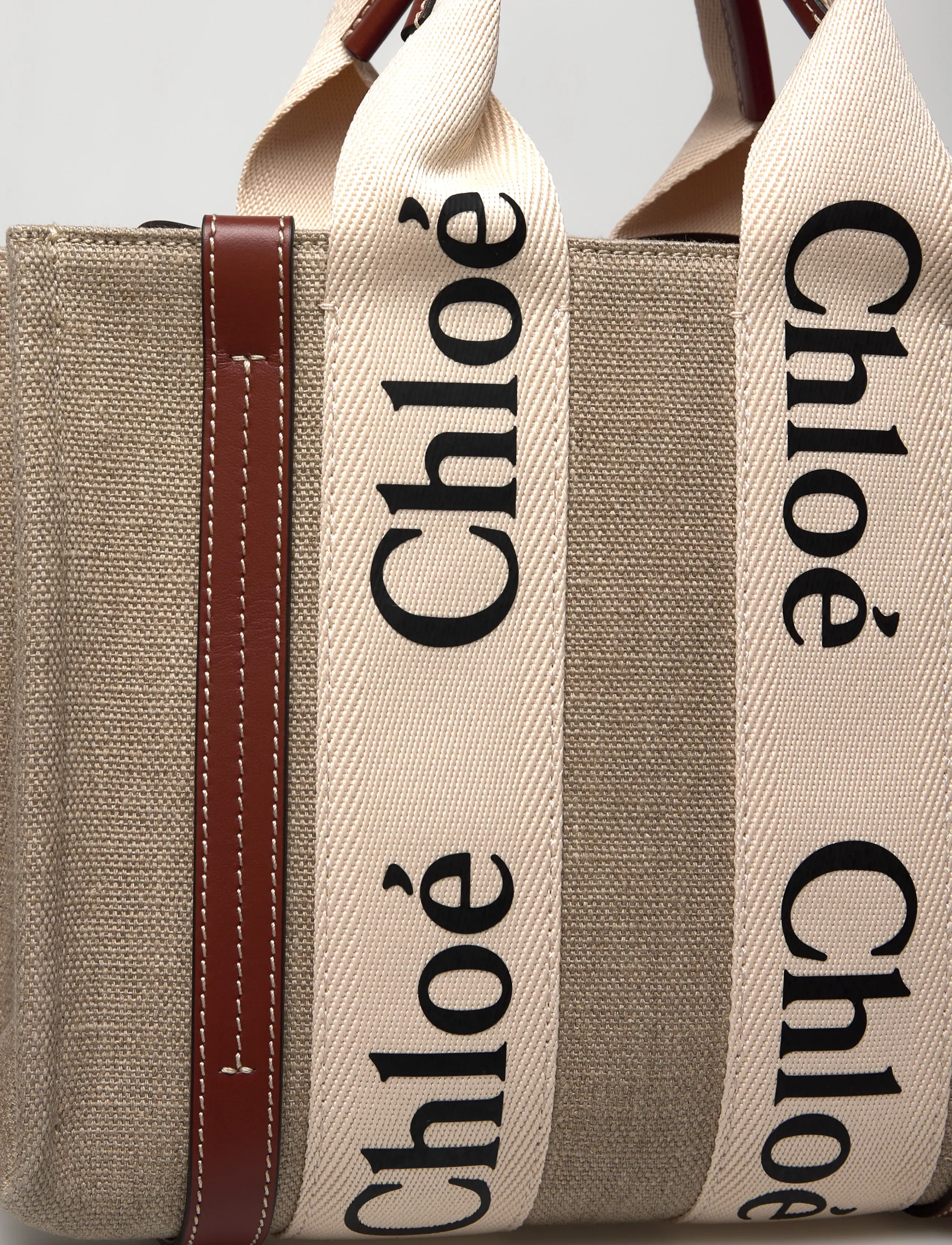 Chloé - Woody Tote Bag - tote bags - beige - 4