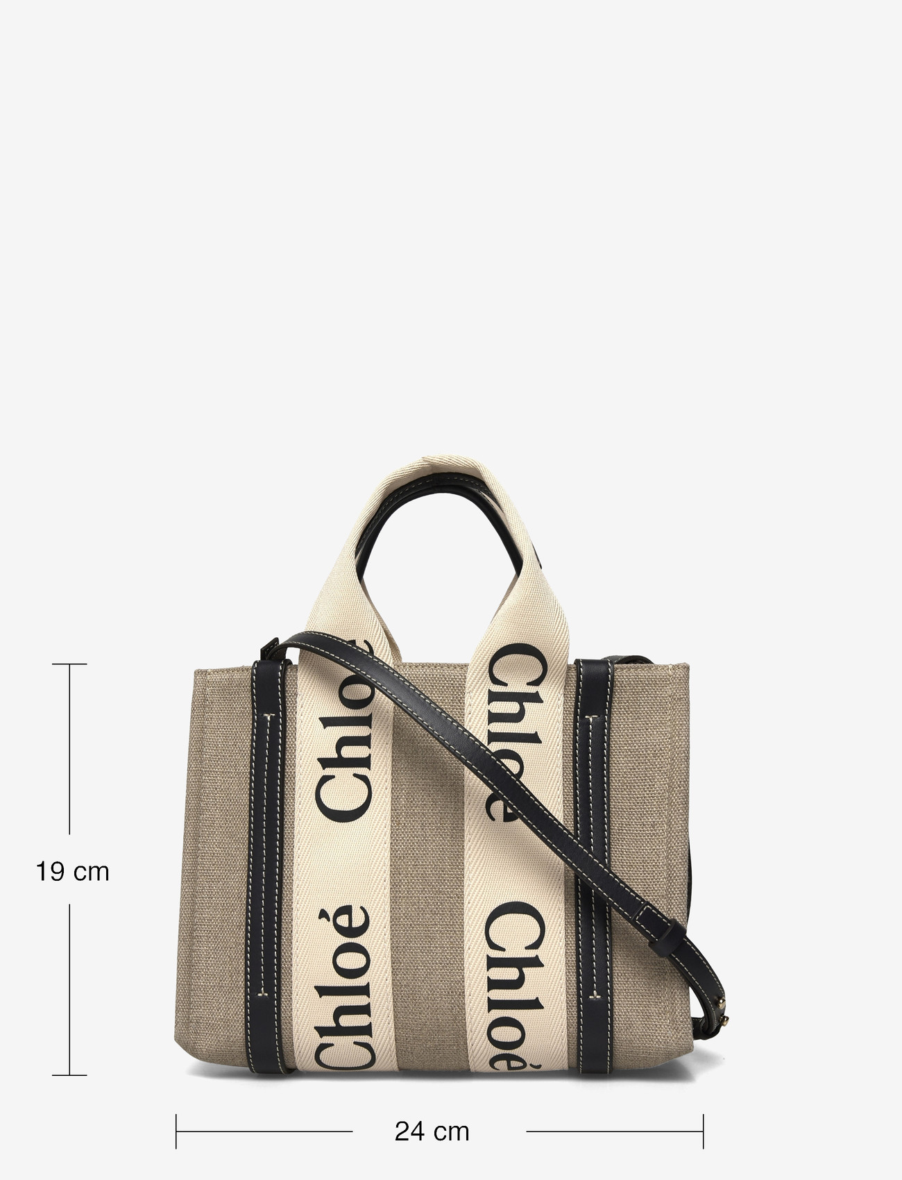 Chloé - Woody Tote Bag - tote-stiilis kotid - beige - 3
