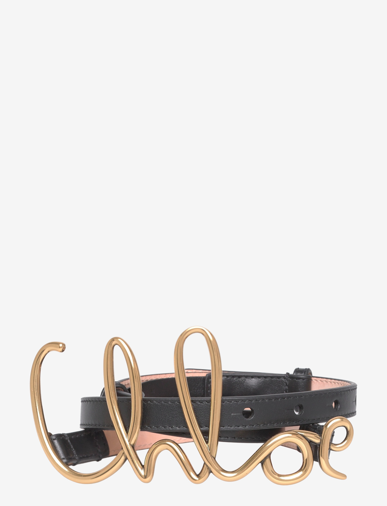 Chloé - Iconic Small Belt - leather belts - black - 0