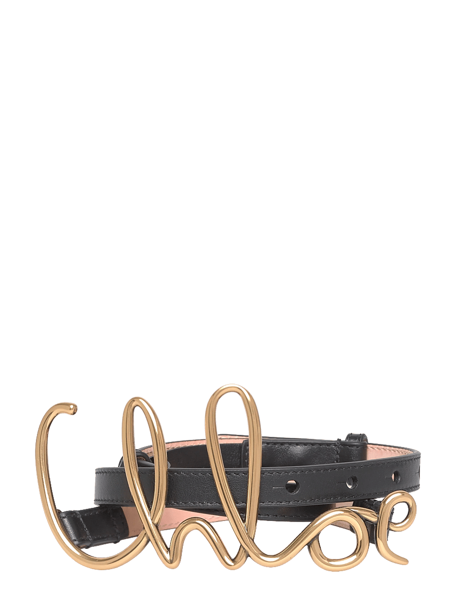 Chloé - Iconic Small Belt - læderbælter - black - 0