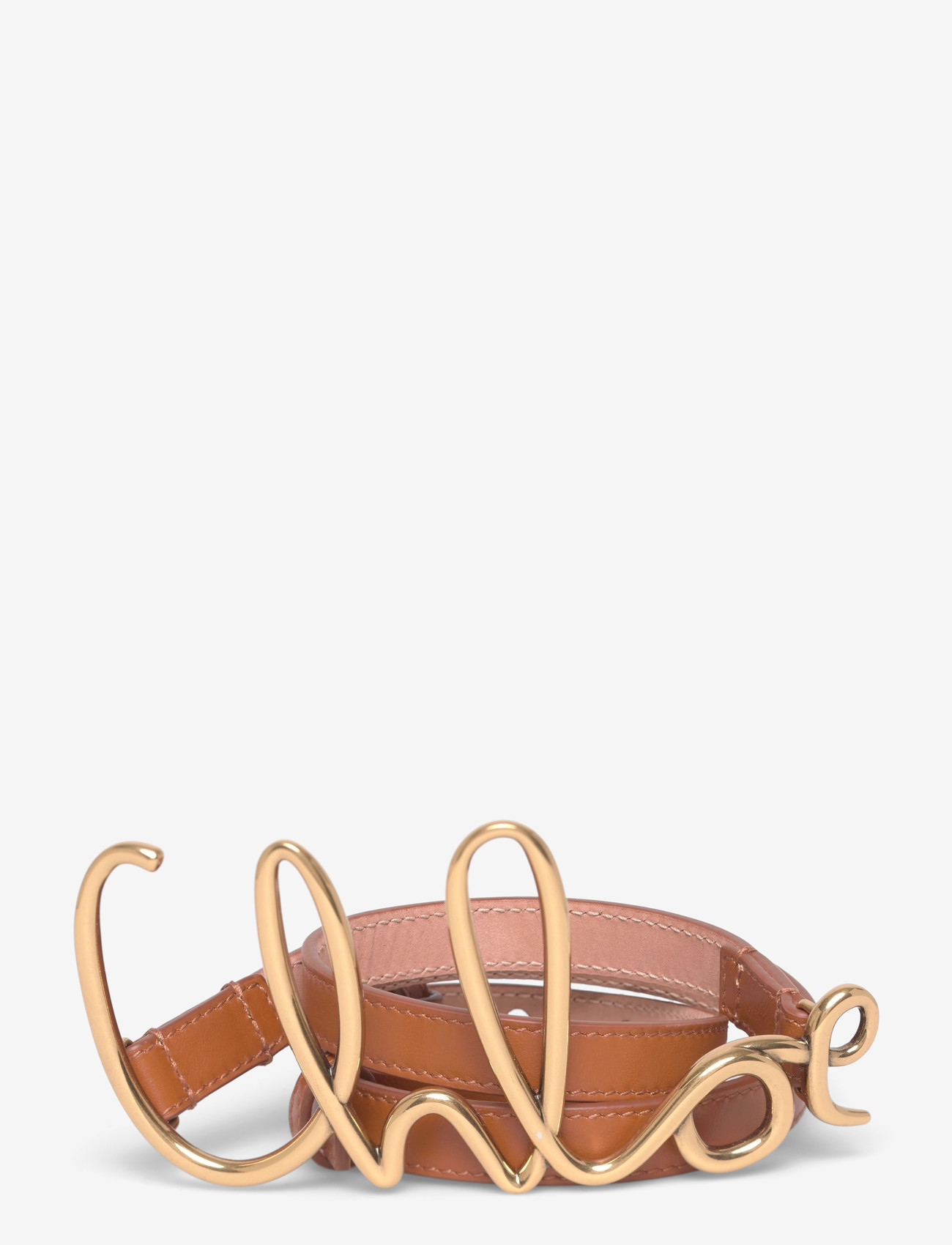 Chloé - Iconic Small Belt - leather belts - brown - 0