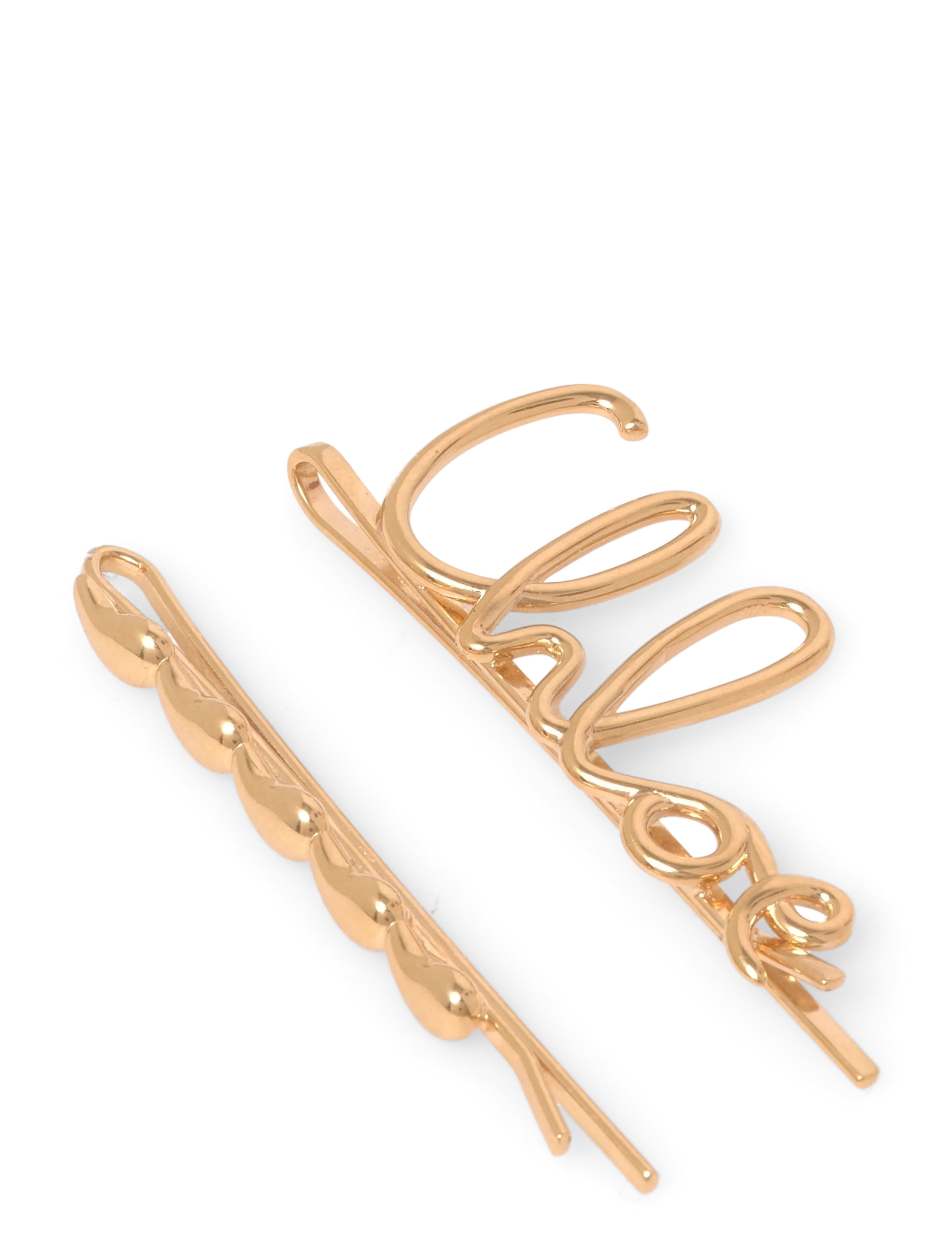 Chloé Iconic hair clips set - Festtøj - GOLD / gold