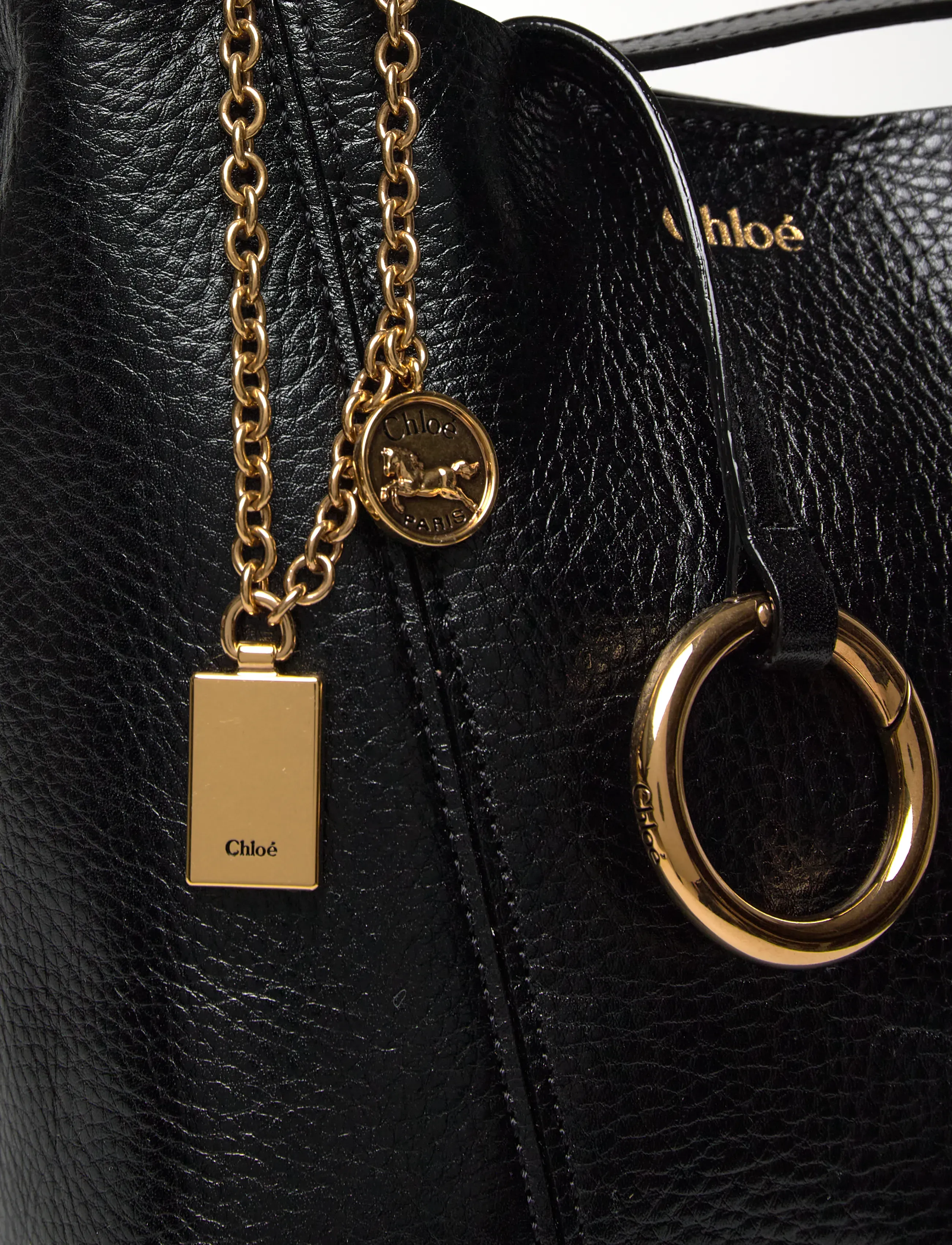 Chloé - Spin Tote Bag - tote bags - black - 4