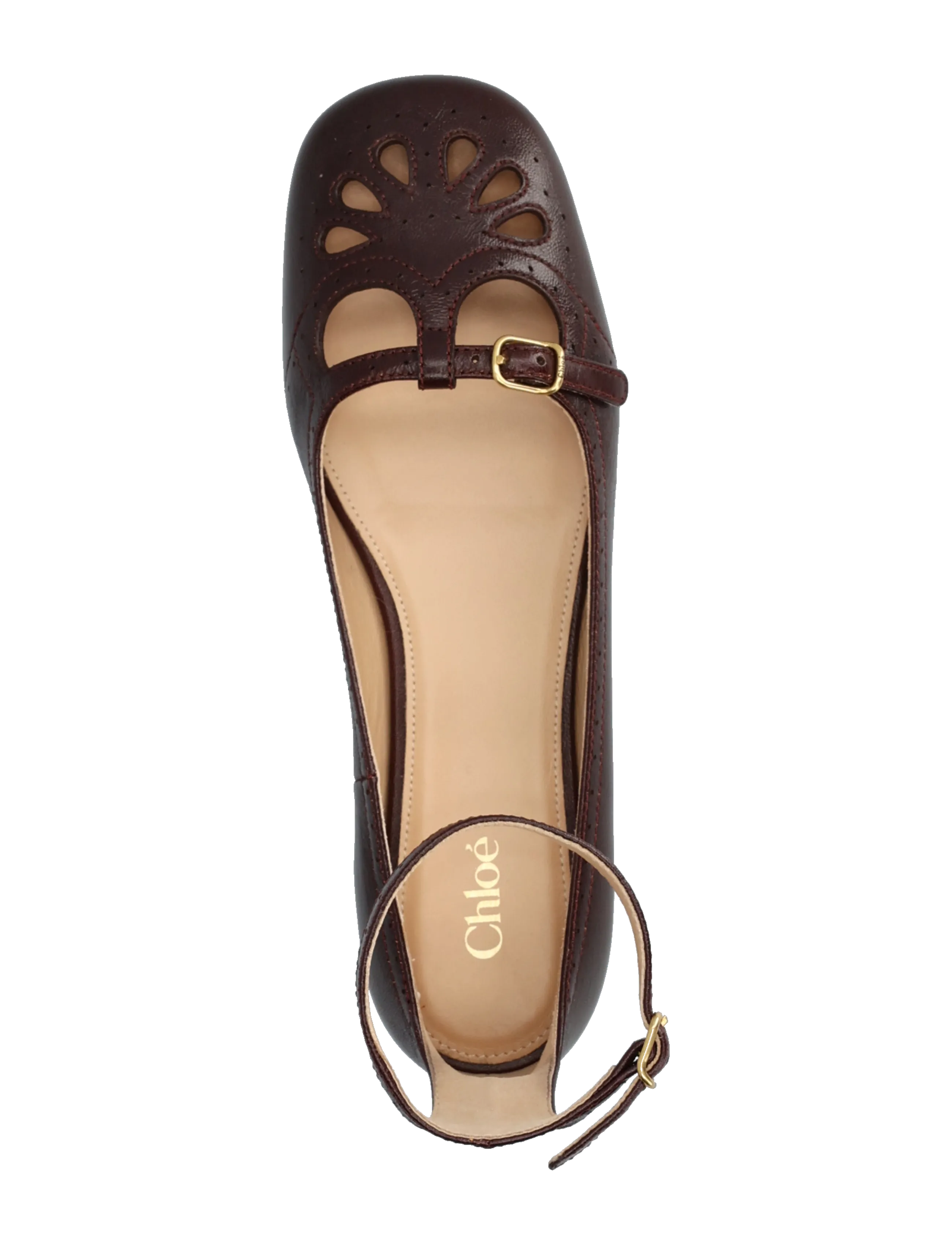 Chloé - Chloé Misty ballerina shoes - ballerinaer - brown - 3