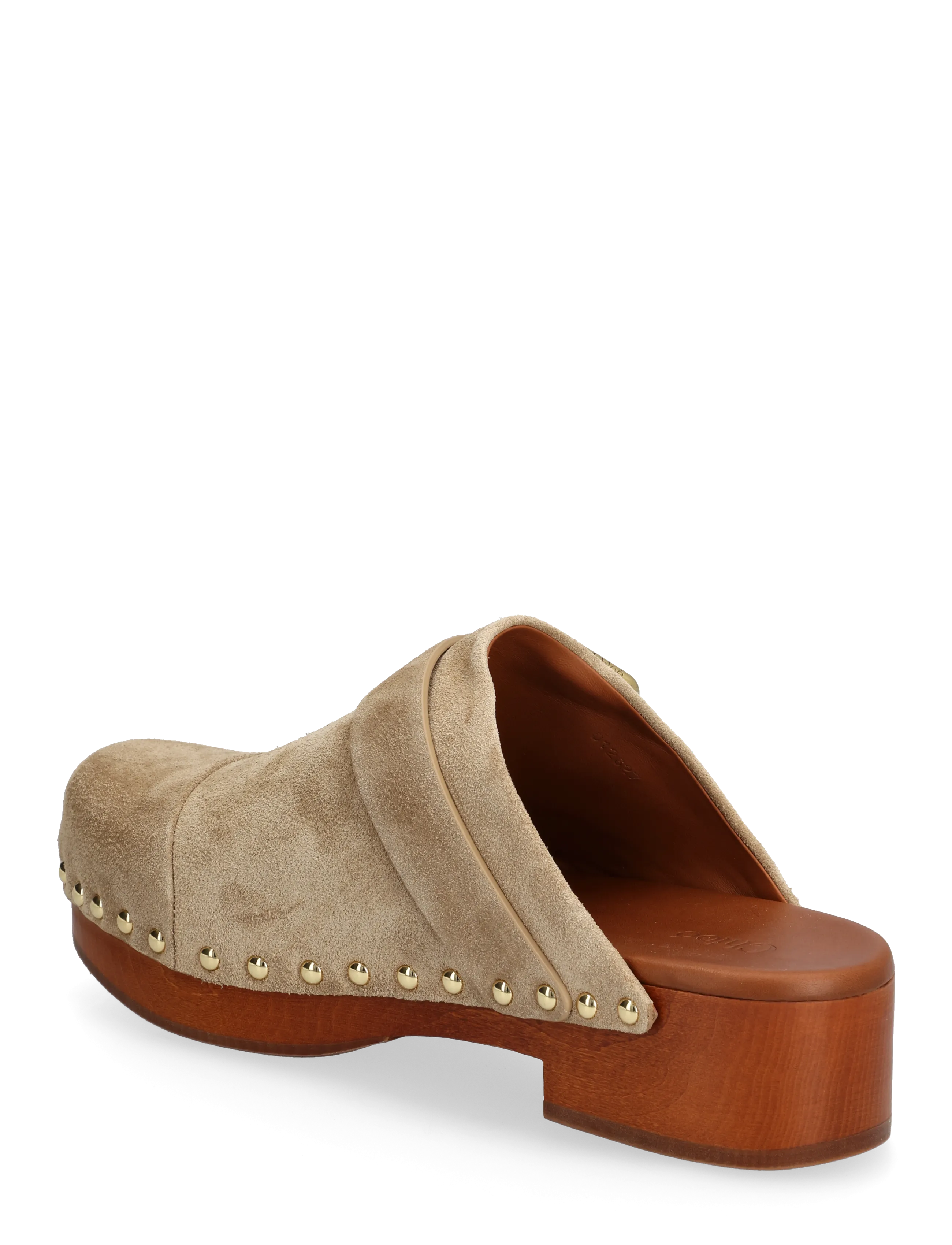Chloé - Jeannette Suede Buckle Clogs - clogs - beige - 2
