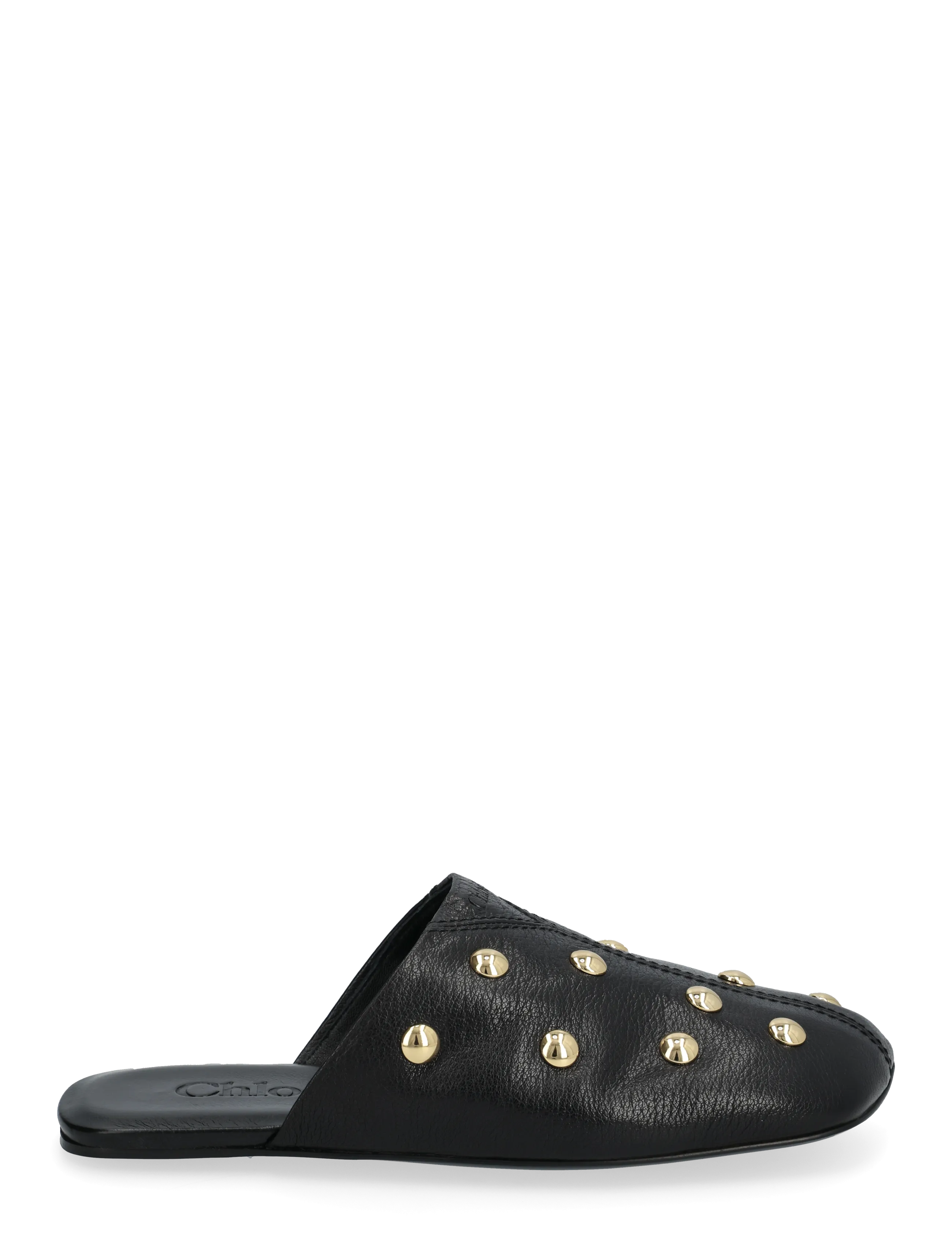 Chloé - Rita Studded Leather Mules - flache pantoletten - black - 1