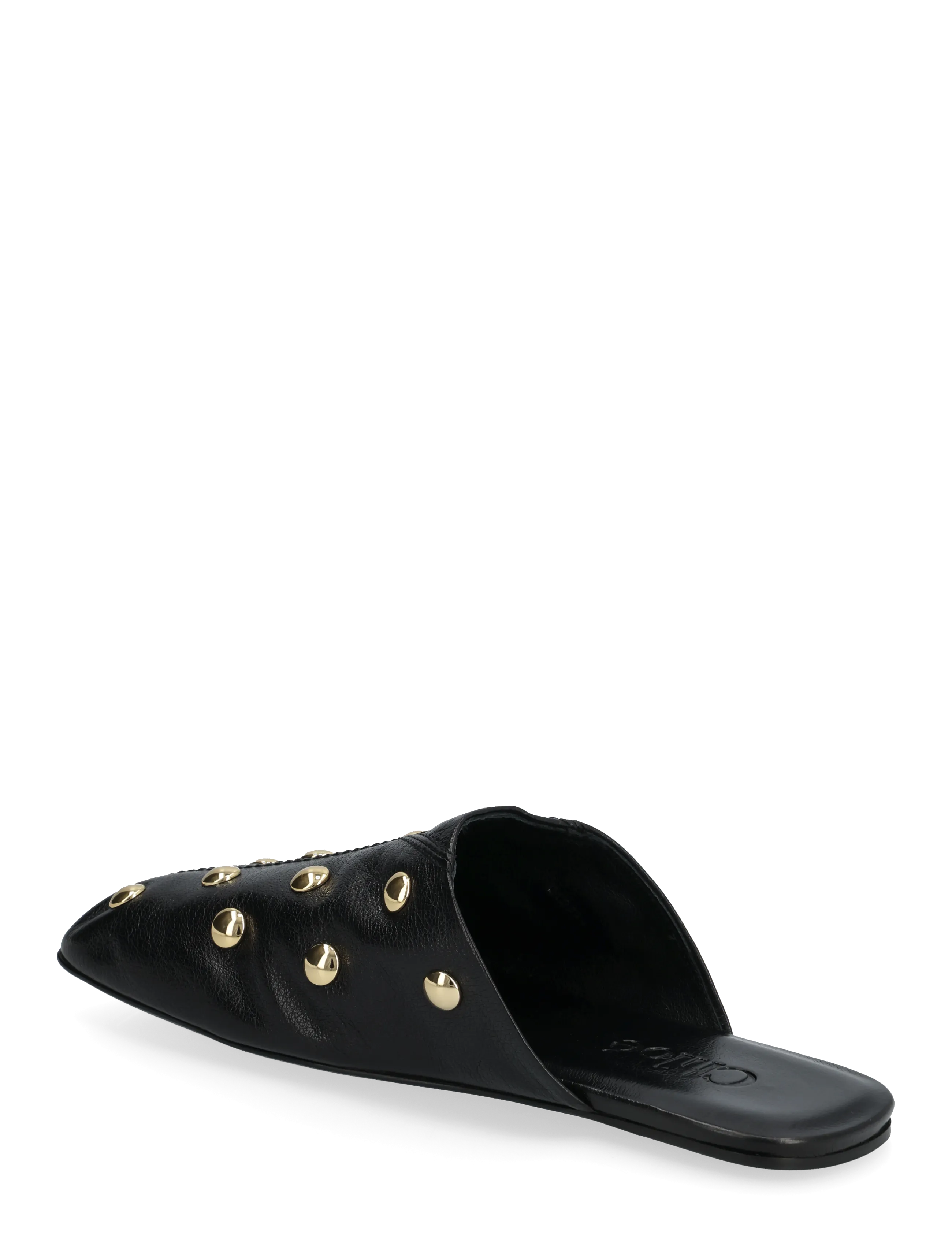 Chloé - Rita Studded Leather Mules - flache pantoletten - black - 2
