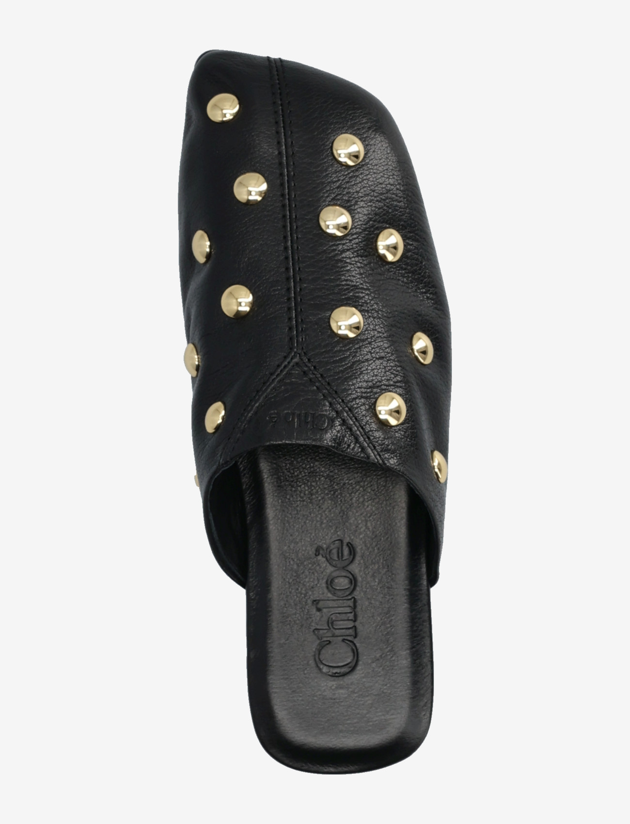 Chloé - Rita Studded Leather Mules - flade mules - black - 3