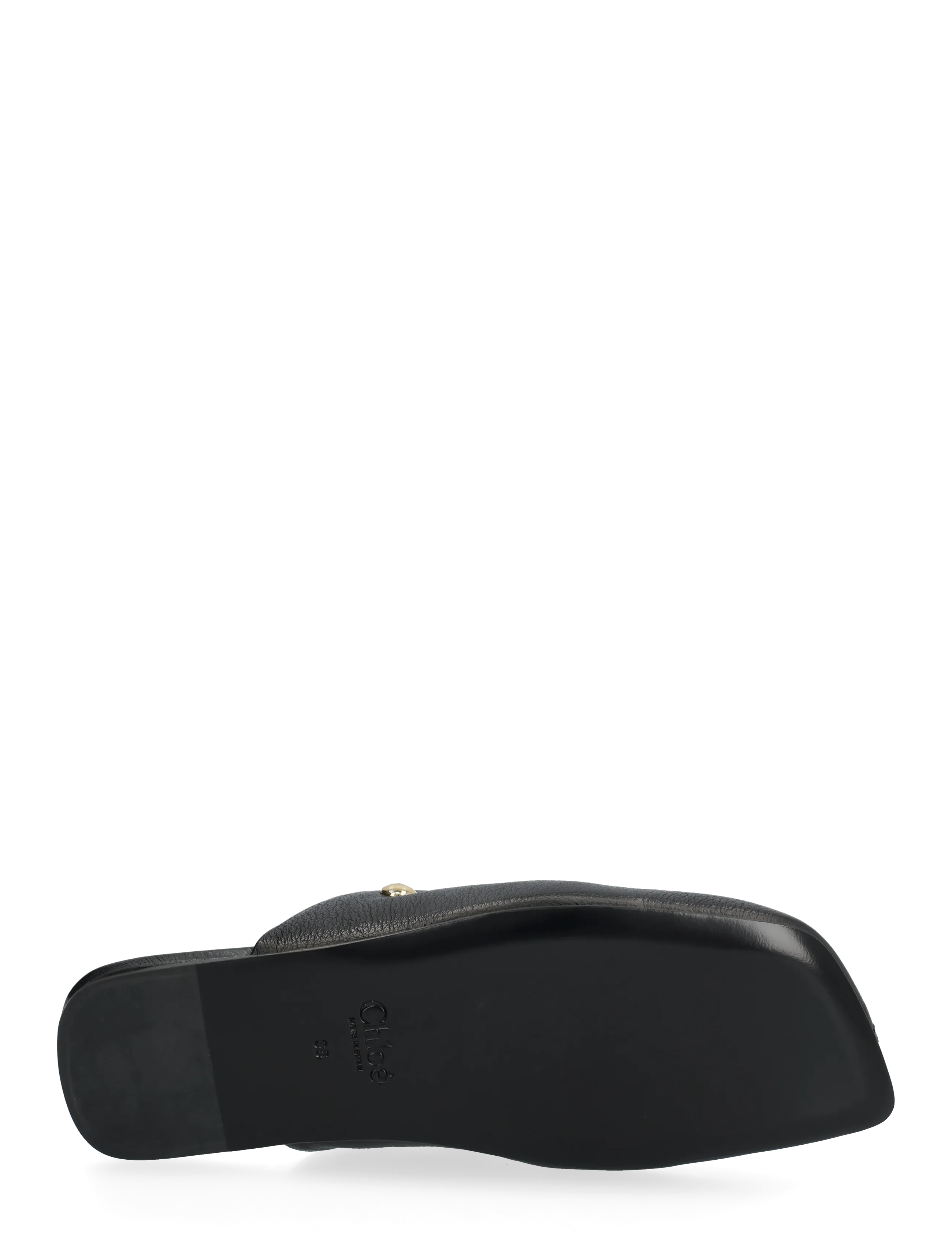 Chloé - Rita Studded Leather Mules - flache pantoletten - black - 4