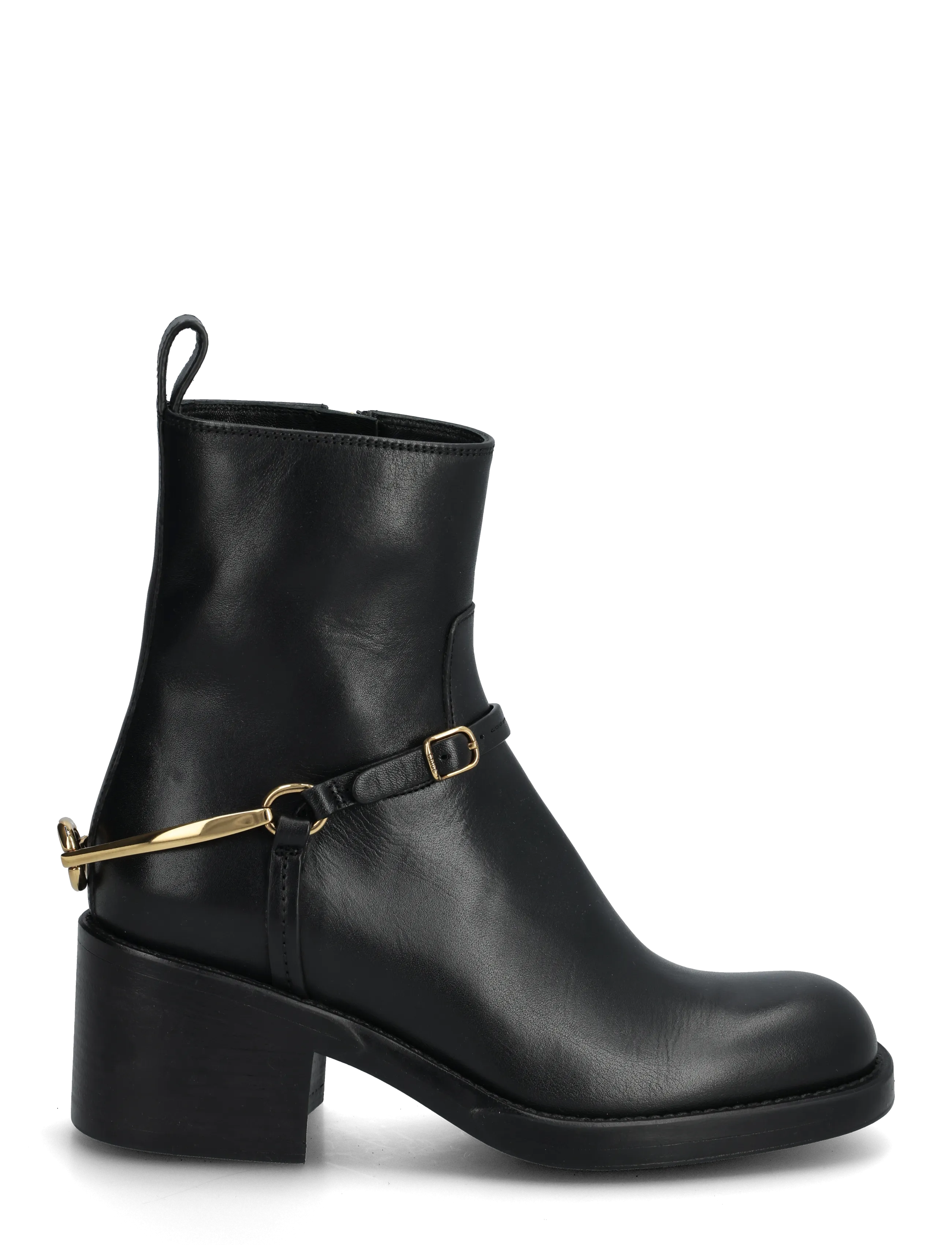 Chloé - Dakota Harness Strap Leather Ankle boots - støvletter - black - 1