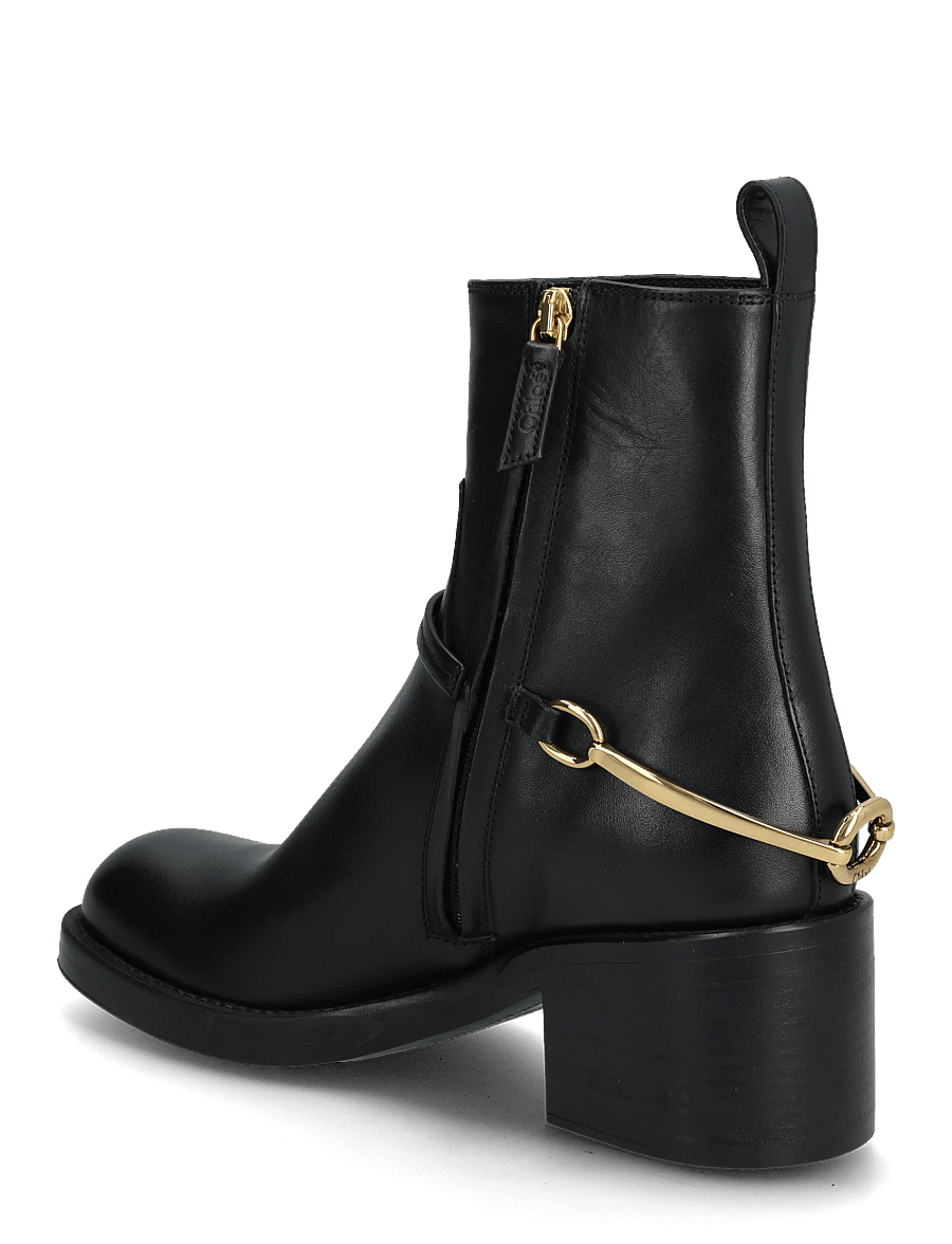 Chloé - Dakota Harness Strap Leather Ankle boots - heeled ankle boots - black - 2