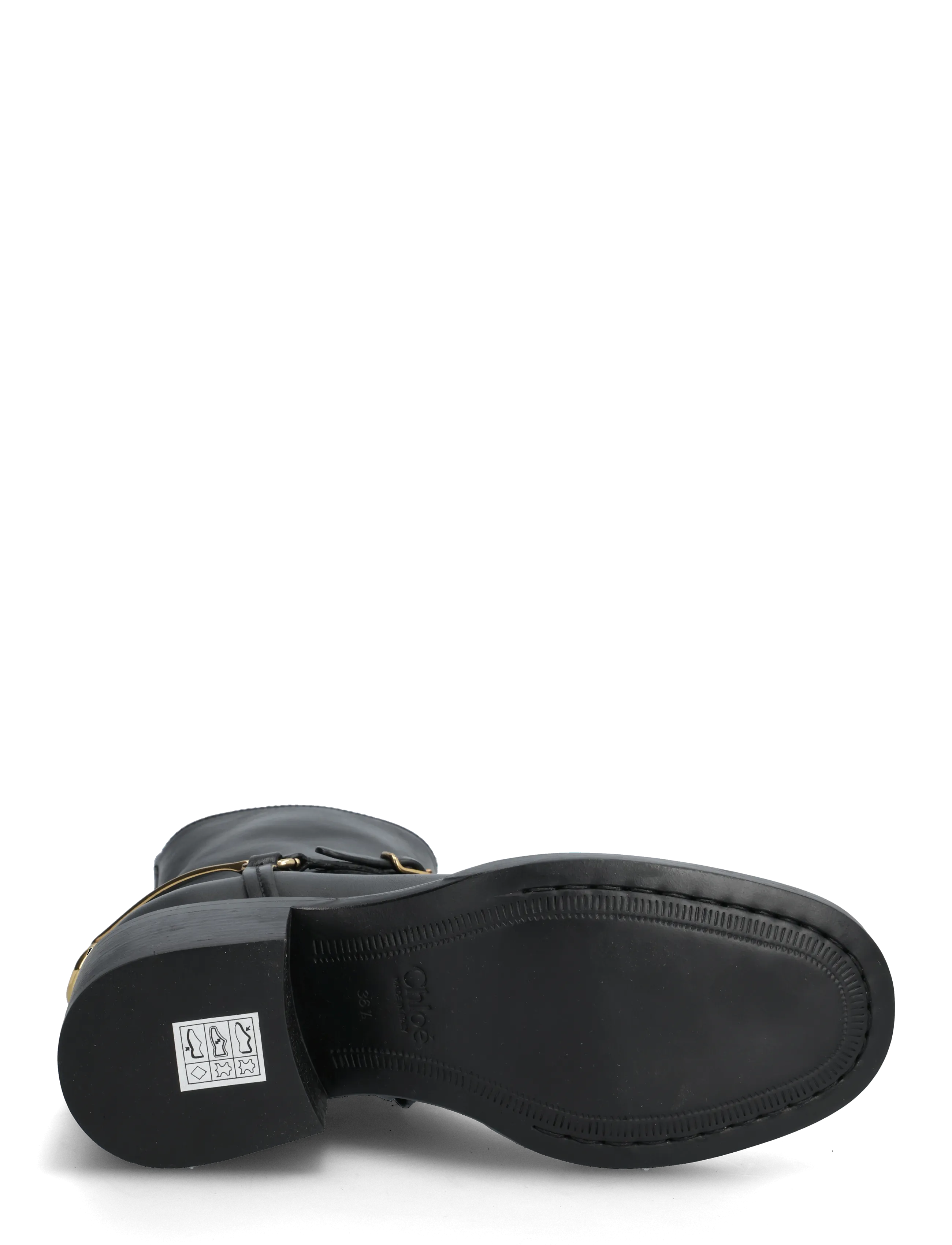 Chloé - Dakota Harness Strap Leather Ankle boots - støvletter - black - 4