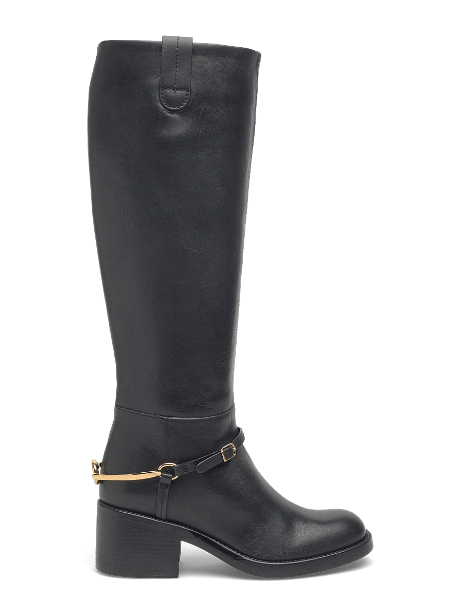 Chloé - Dakota leather knee-high boots - lange stiefel - black - 1