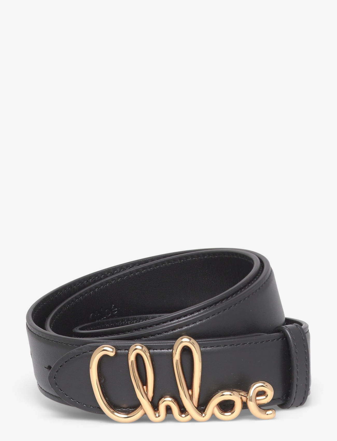 Chloé - Iconic Logo Leather Belt - läderskärp - black - 0