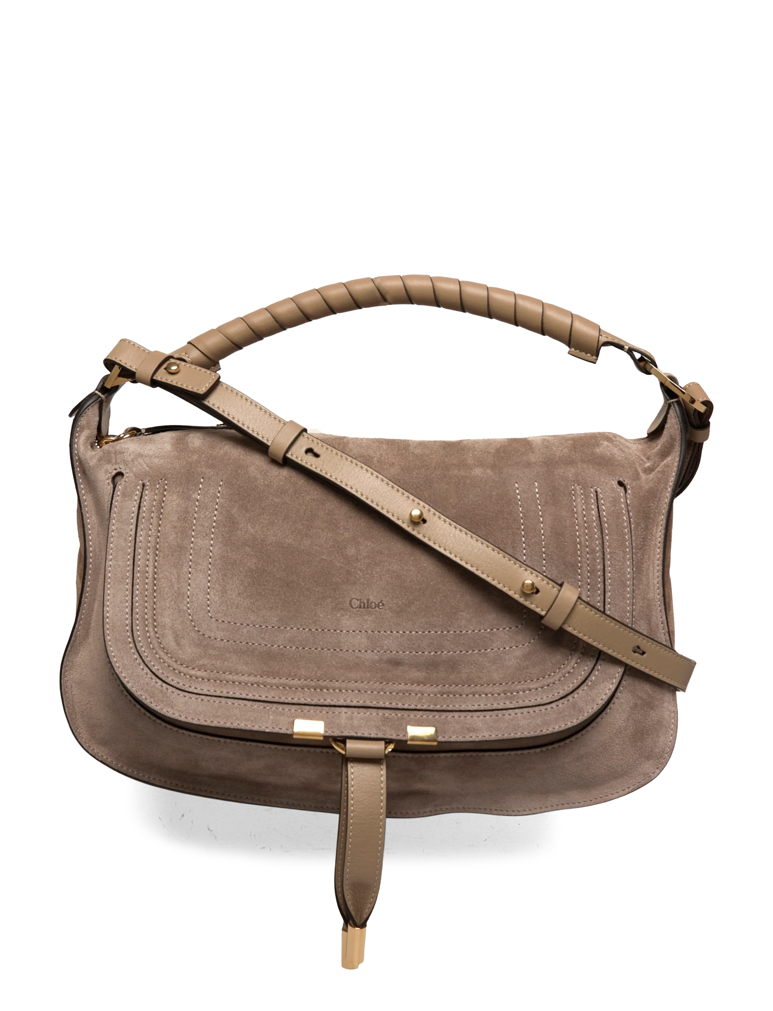 Chloé Marcie Shoulder Bag - Trendy tassen - BROWN / brown