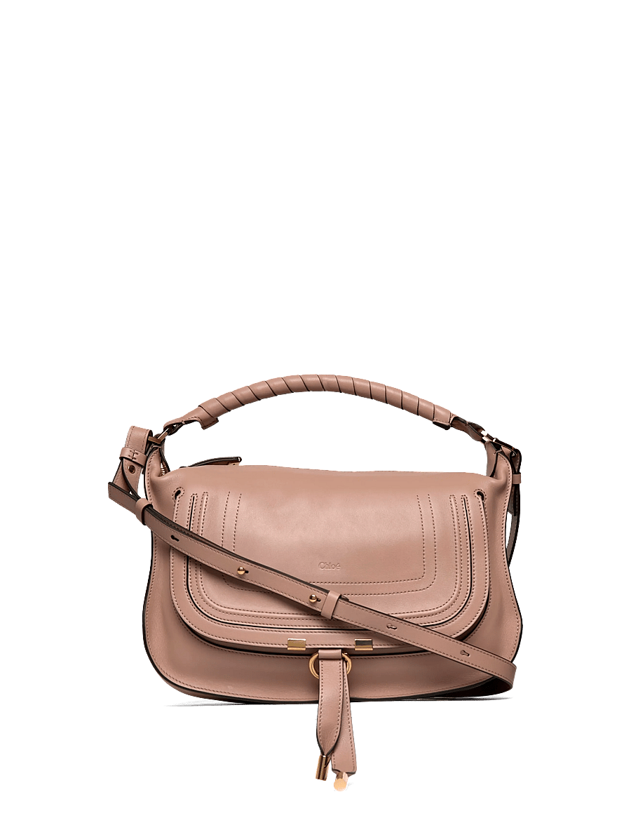 Chloé - Marcie Small leather shoulder bag - laukut - beige - 0