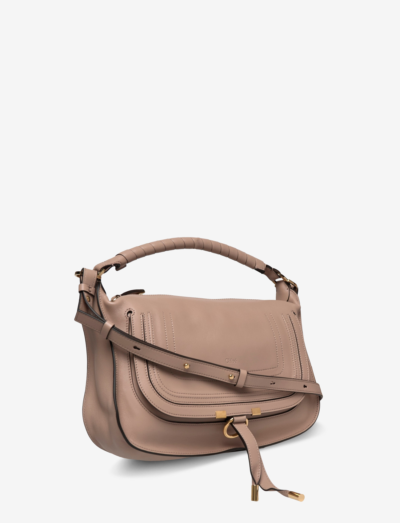 Chloé - Marcie Small leather shoulder bag - tasker - beige - 2