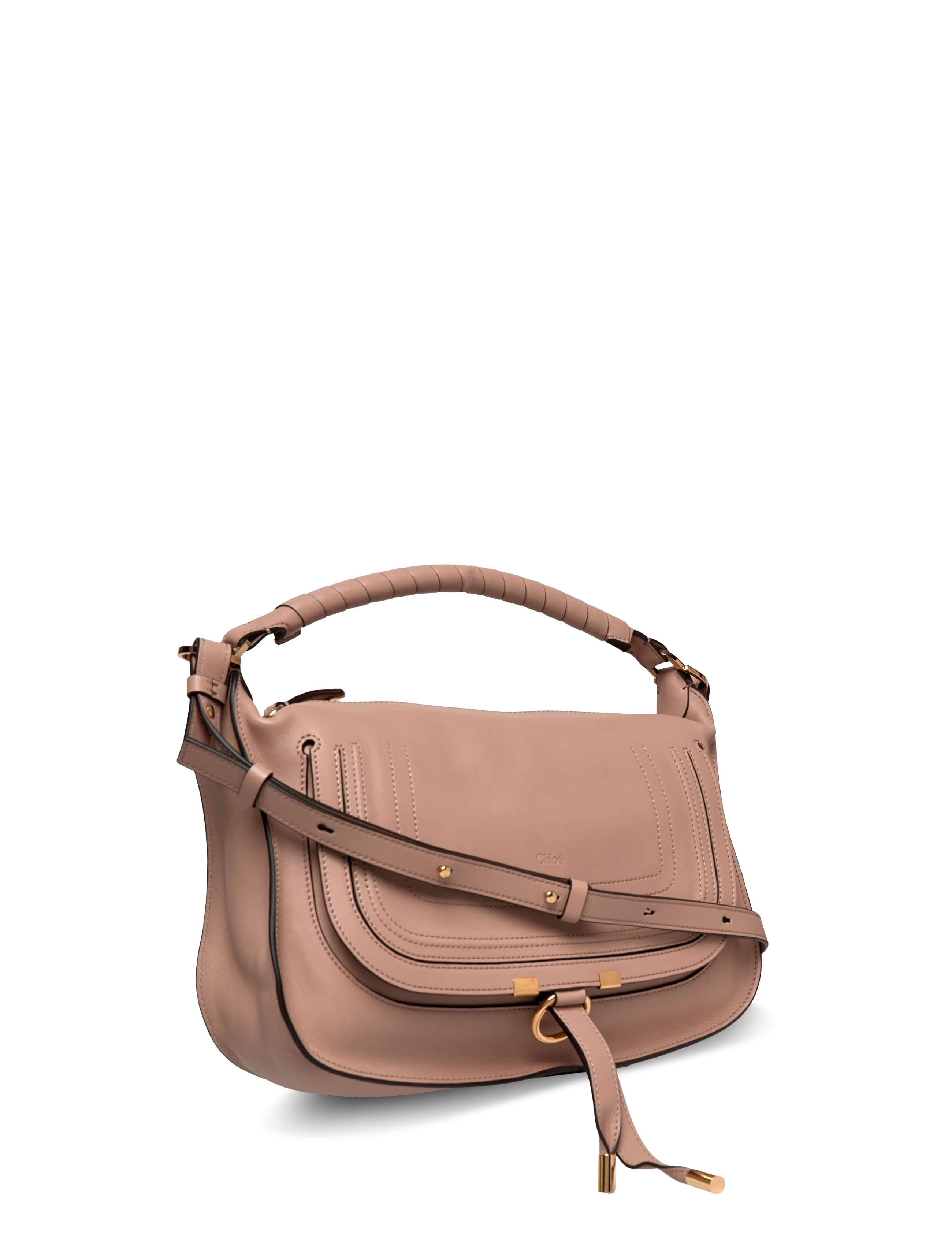Chloé - Marcie Small leather shoulder bag - laukut - beige - 2