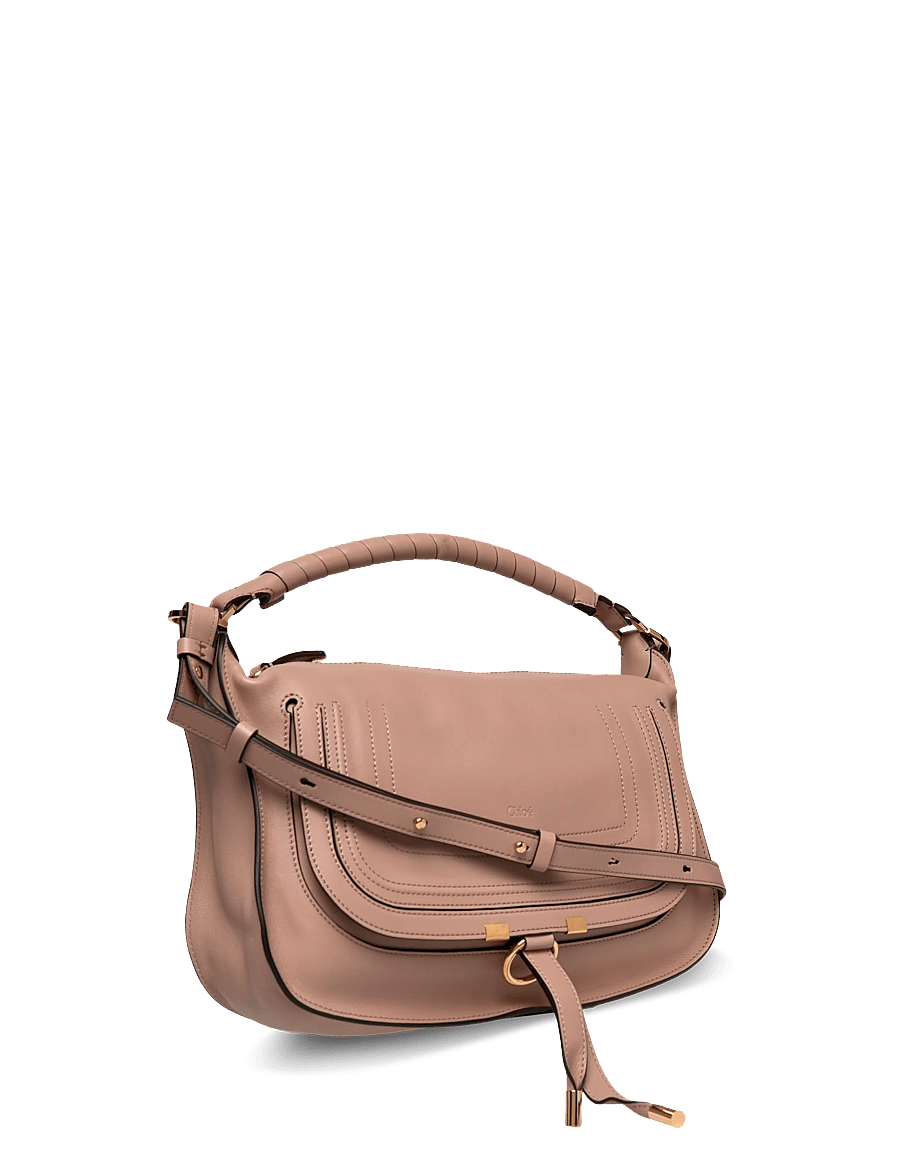 Chloé - Marcie Small leather shoulder bag - laukut - beige - 2