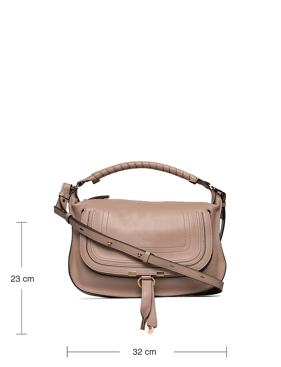 Chloé - Marcie Small leather shoulder bag - laukut - beige - 3