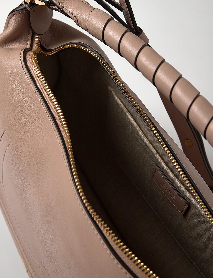 Chloé - Marcie Small leather shoulder bag - laukut - beige - 5