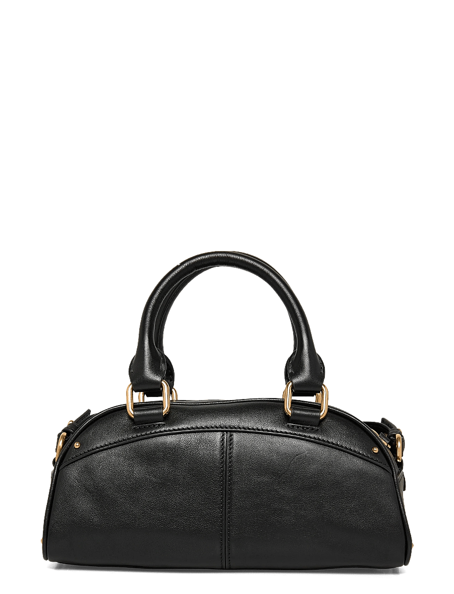 Chloé - Small Leather Bowling Tote Bag - top handle - black - 1