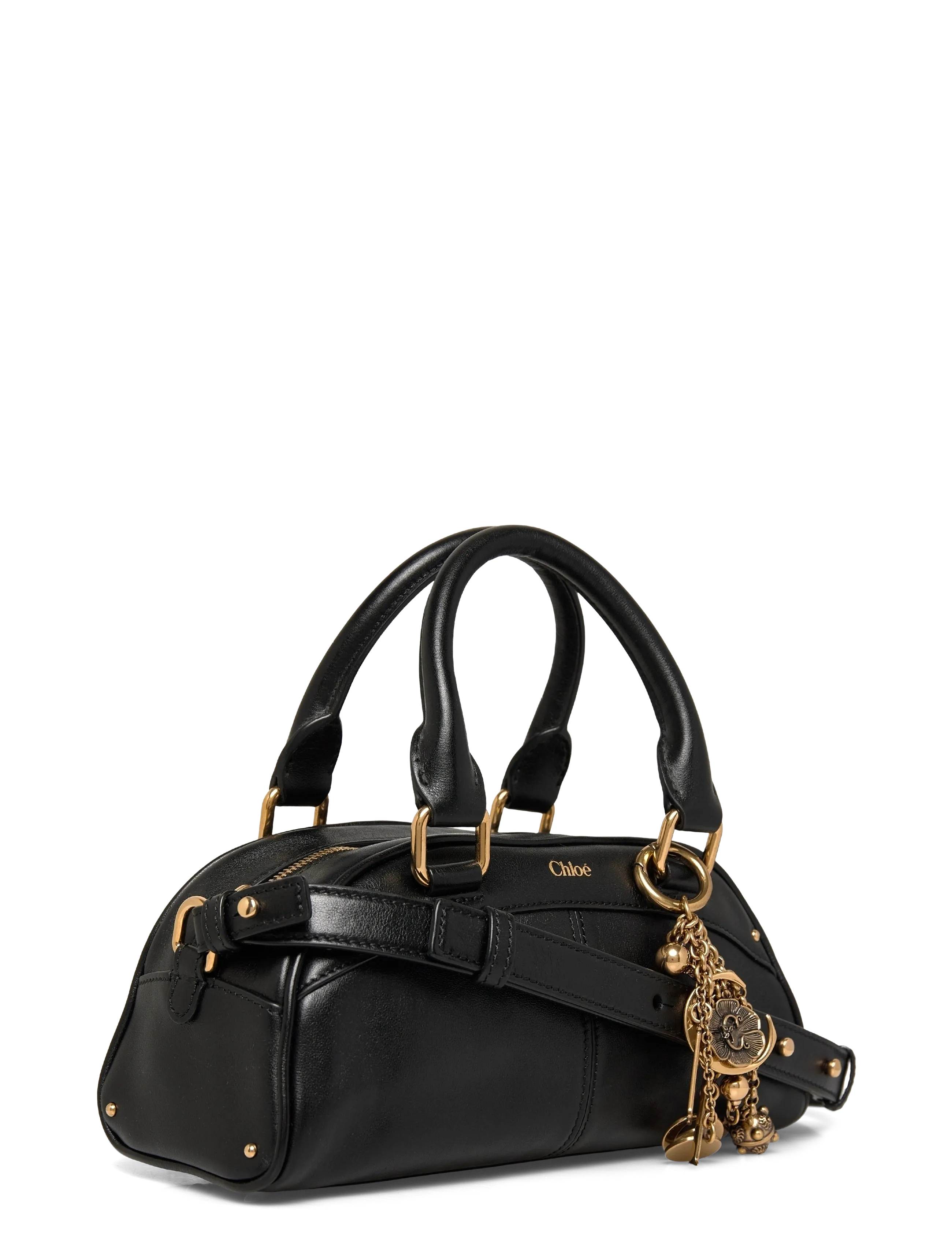 Chloé - Small Leather Bowling Tote Bag - special occasions - black - 2