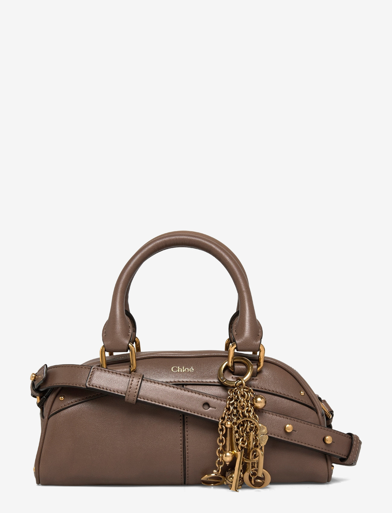 Chloé - Bowling Leather Handle Bag - top handle tasker - brown - 0