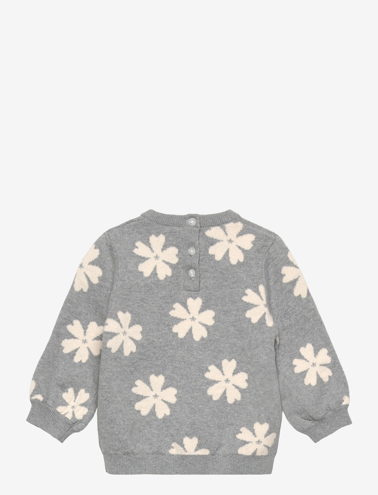 Chloé - Girls Grey Floral Knit Sweater - džemprid - grey - 1