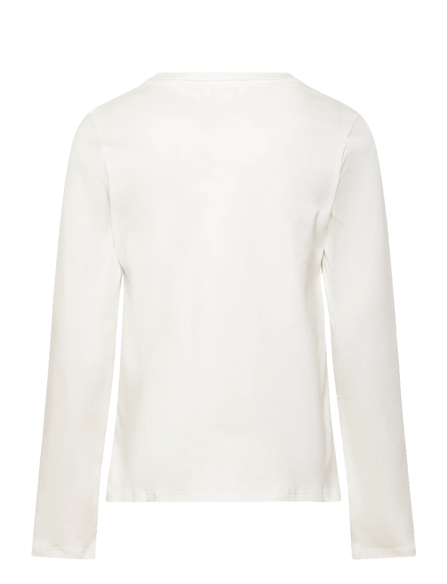 Chloé - Logo Long Sleeve Top - långärmade t-shirts - white - 1